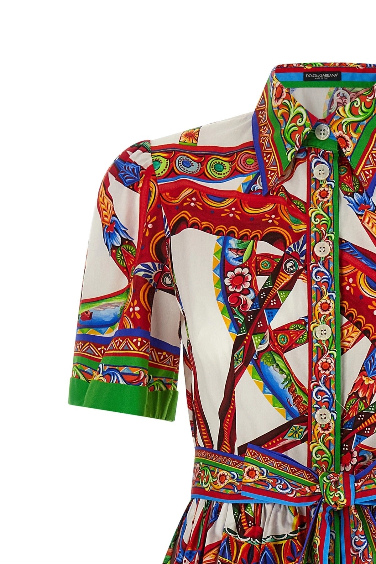 Dolce & Gabbana Midikleid mit Carretto Print