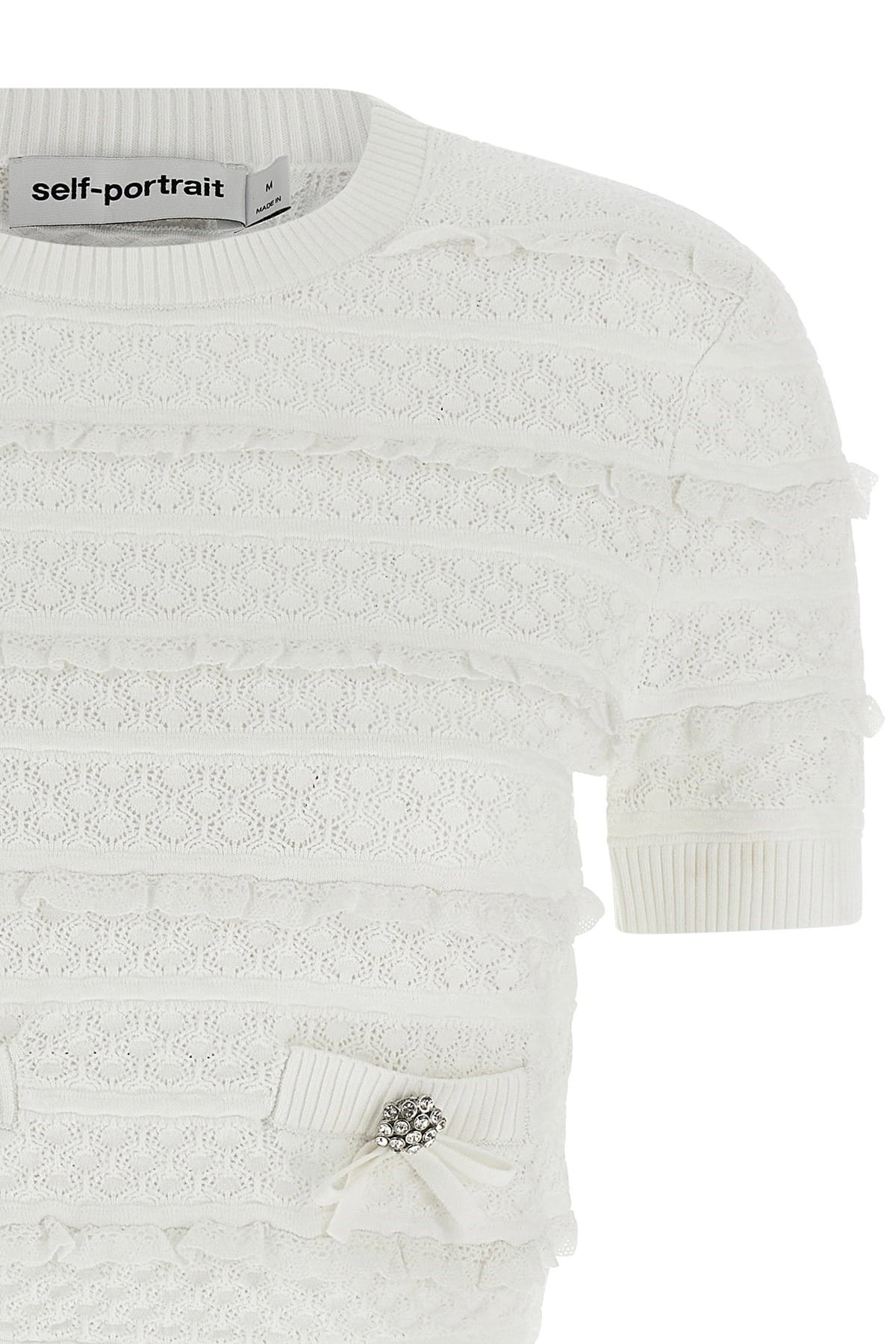 Self-Portrait Pointelle Knit Top