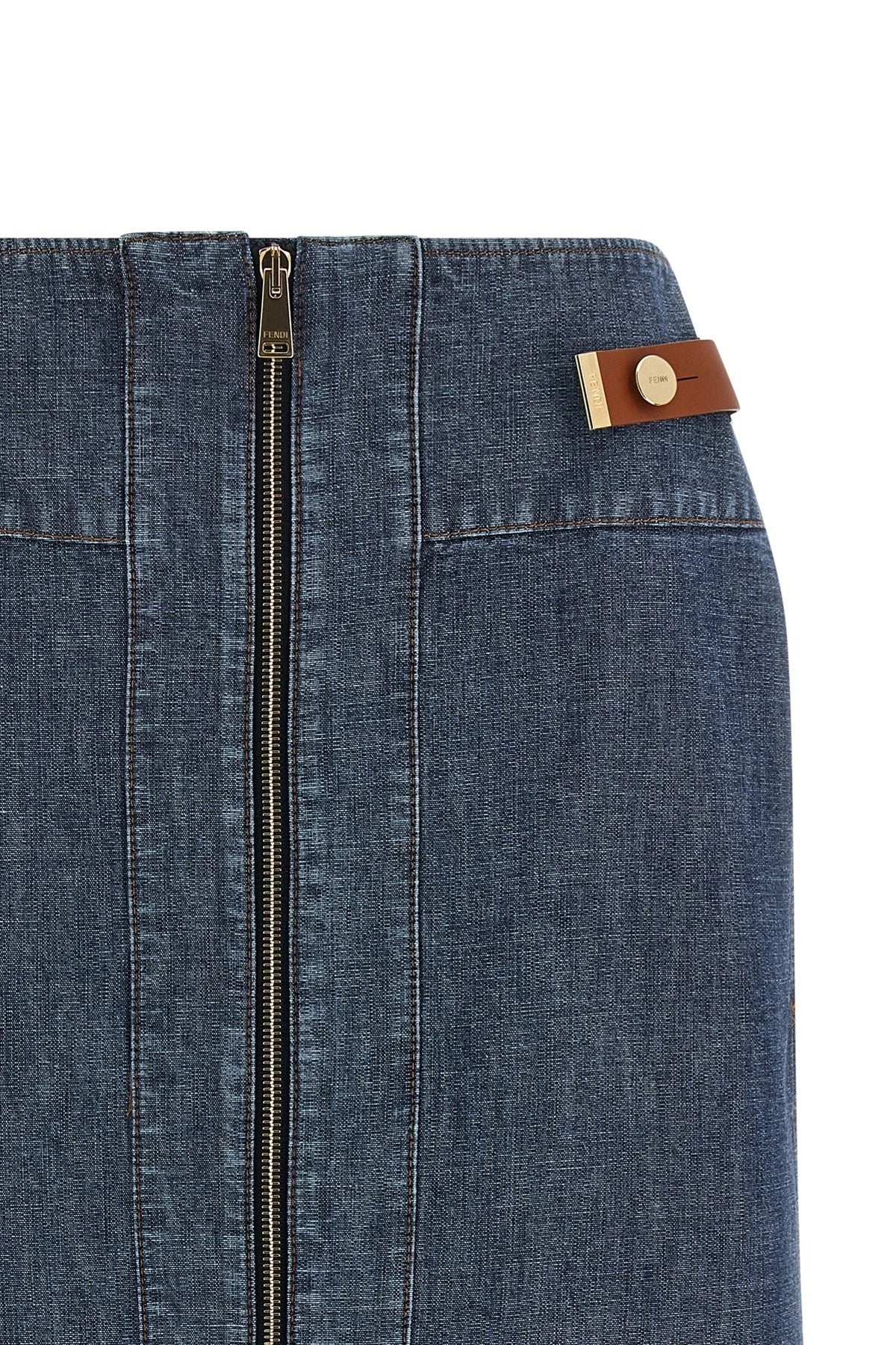 Fendi Chambray Denim Skirt