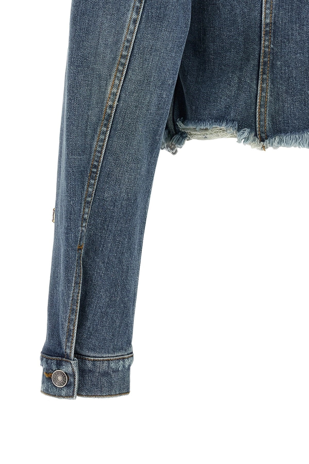 Dolce & Gabbana Cross-Embellished Denim Jacket