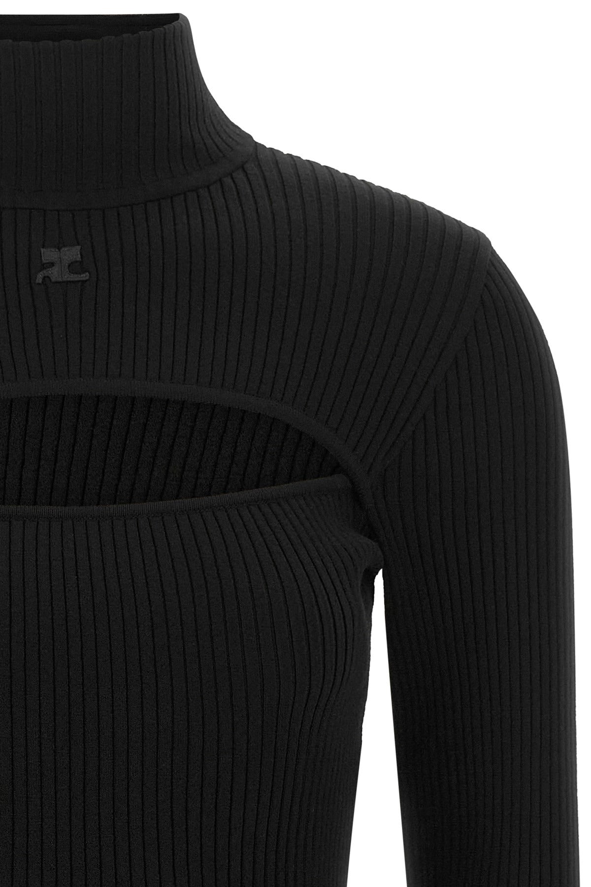 Courrèges High-Neck Cut-Out Sweater