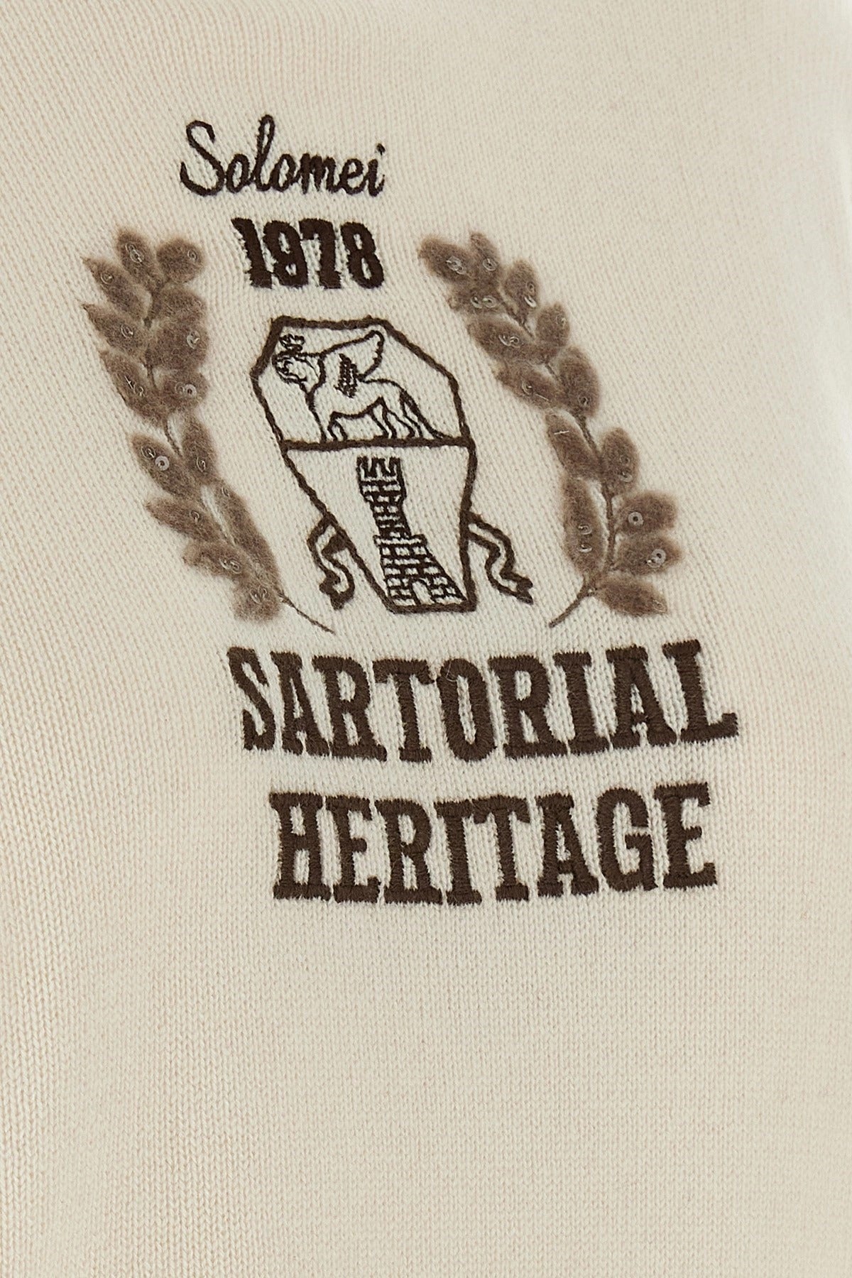 Brunello Cucinelli Heraldic Embroidery Turtleneck Sweater