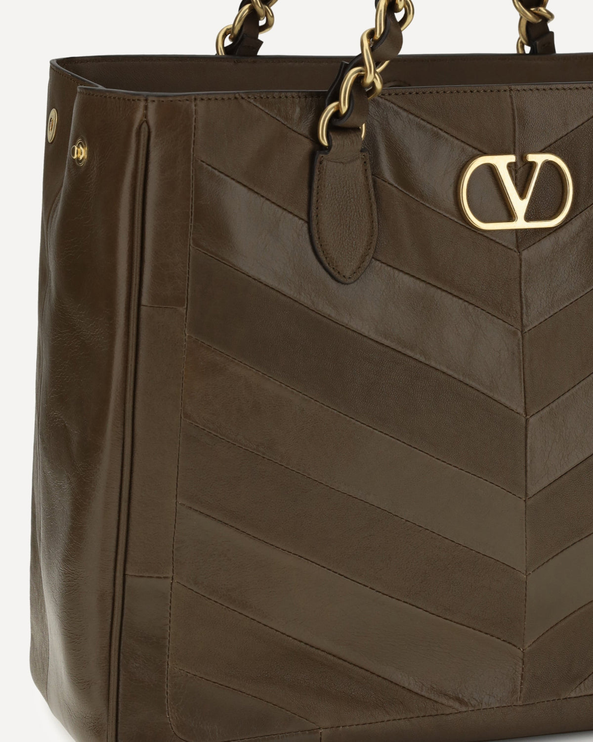 Valentino Garavani Laseine Chevron Nappa Shopping Bag