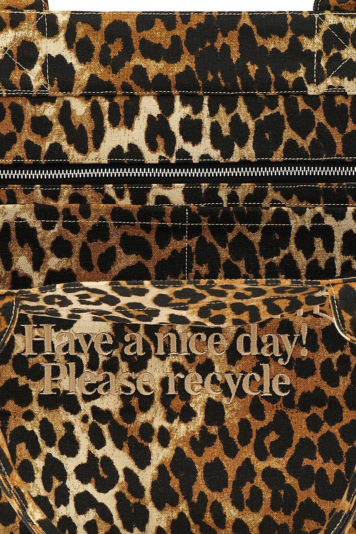 Ganni Leopard Xxl Shopping Bag