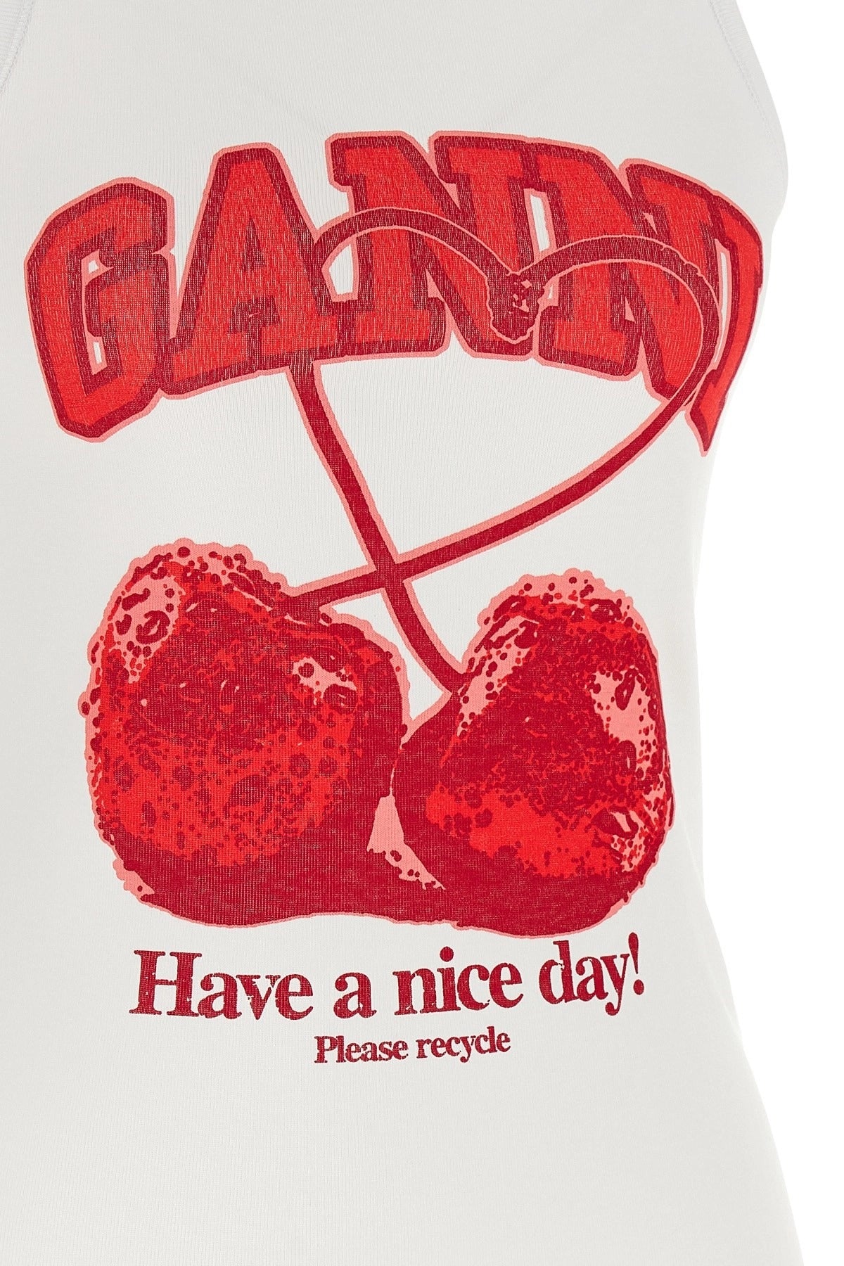 Ganni Cherry Print Tank Top