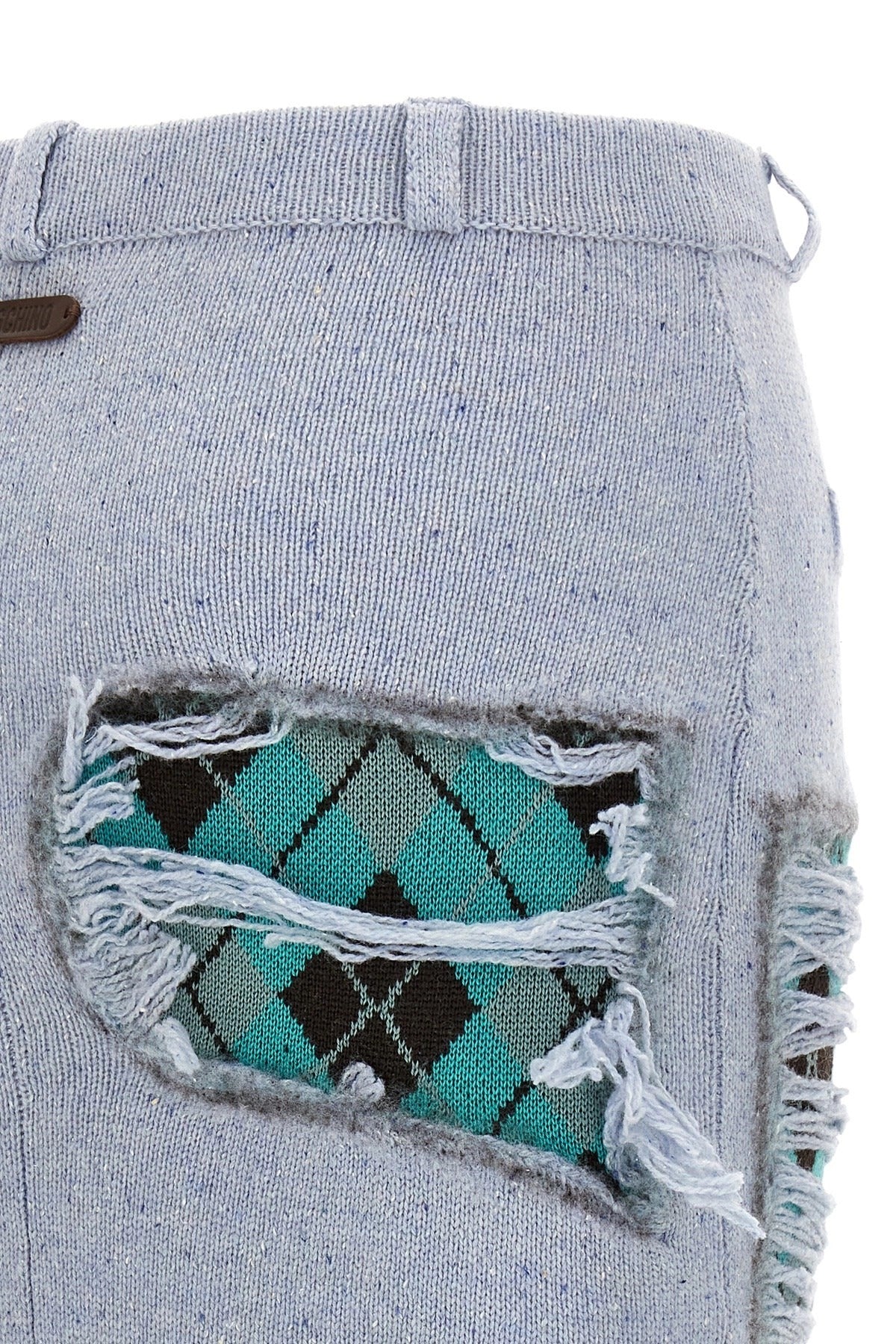 Moschino Deconstructed Argyle Skirt