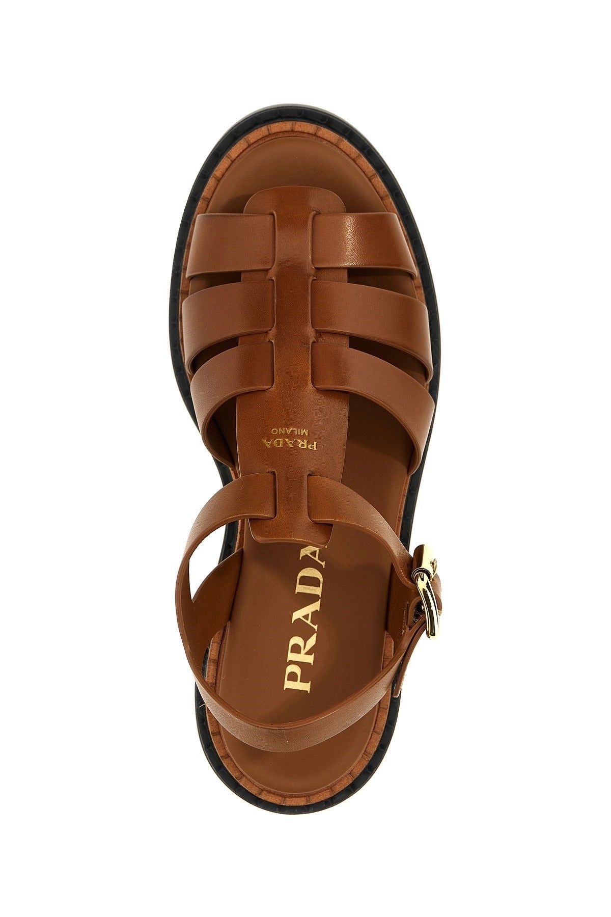 Prada Monolith Leather Sandals