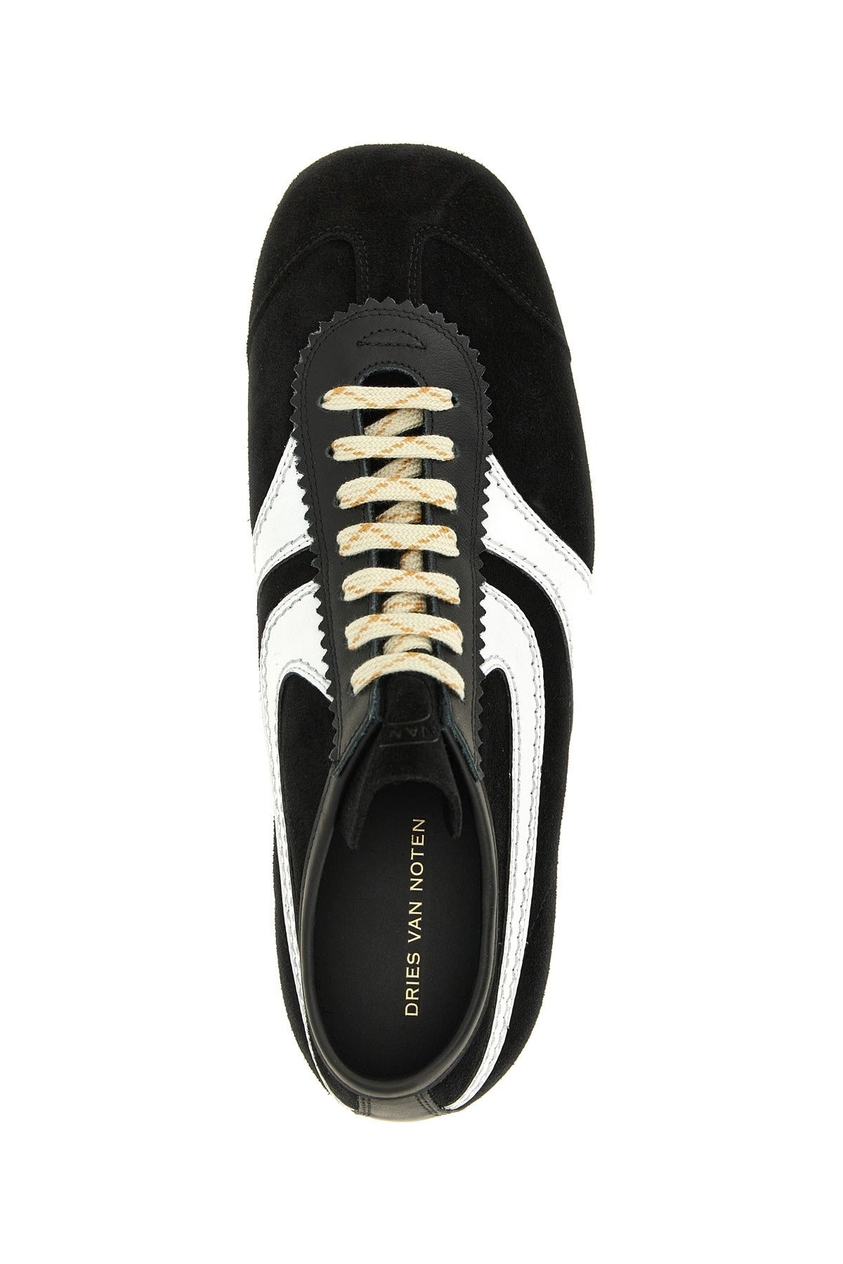 Dries Van Noten Black Suede Low-Top Sneakers
