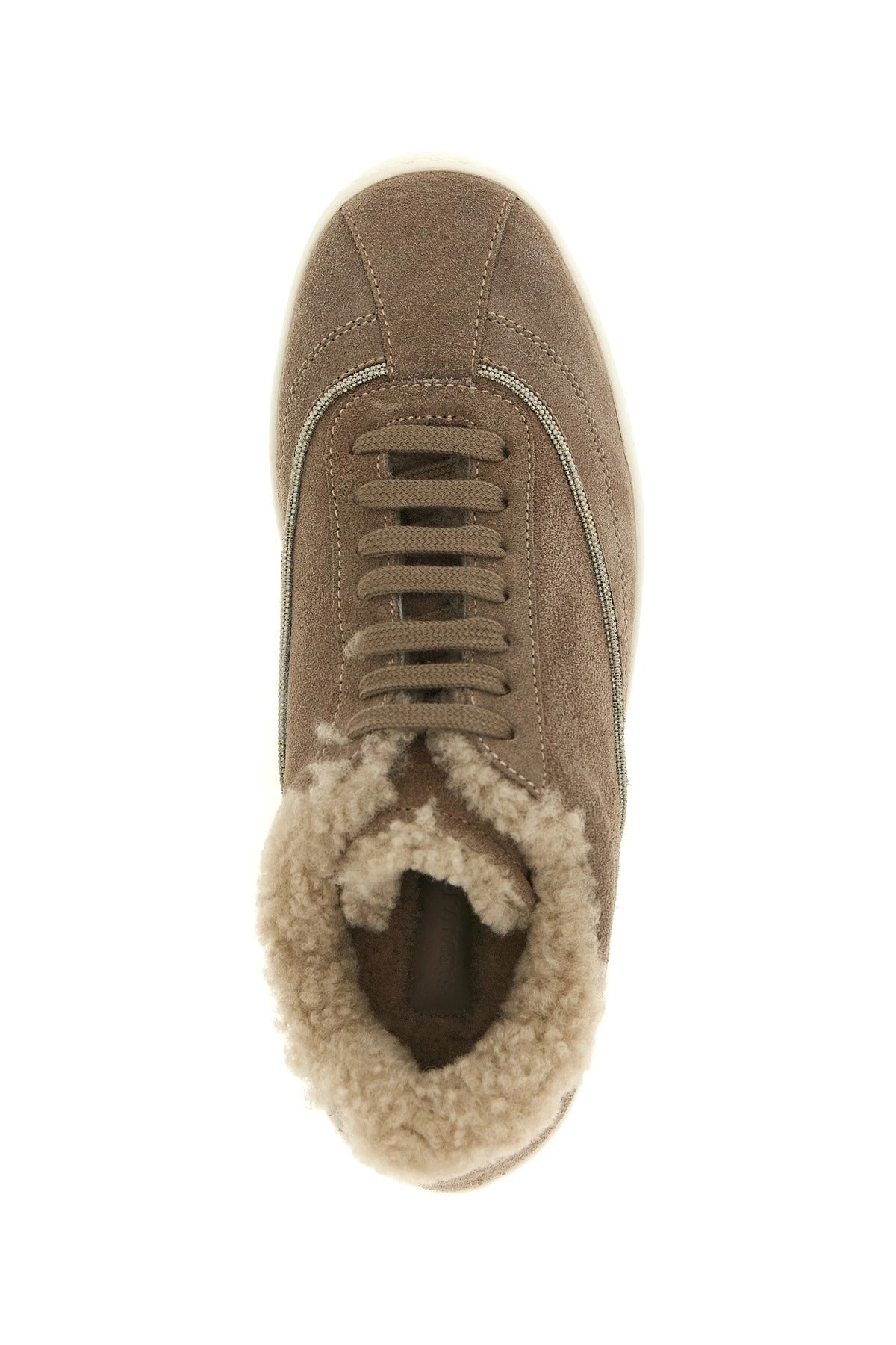 Fabiana Filippi Diamond Detail Suede Sneakers