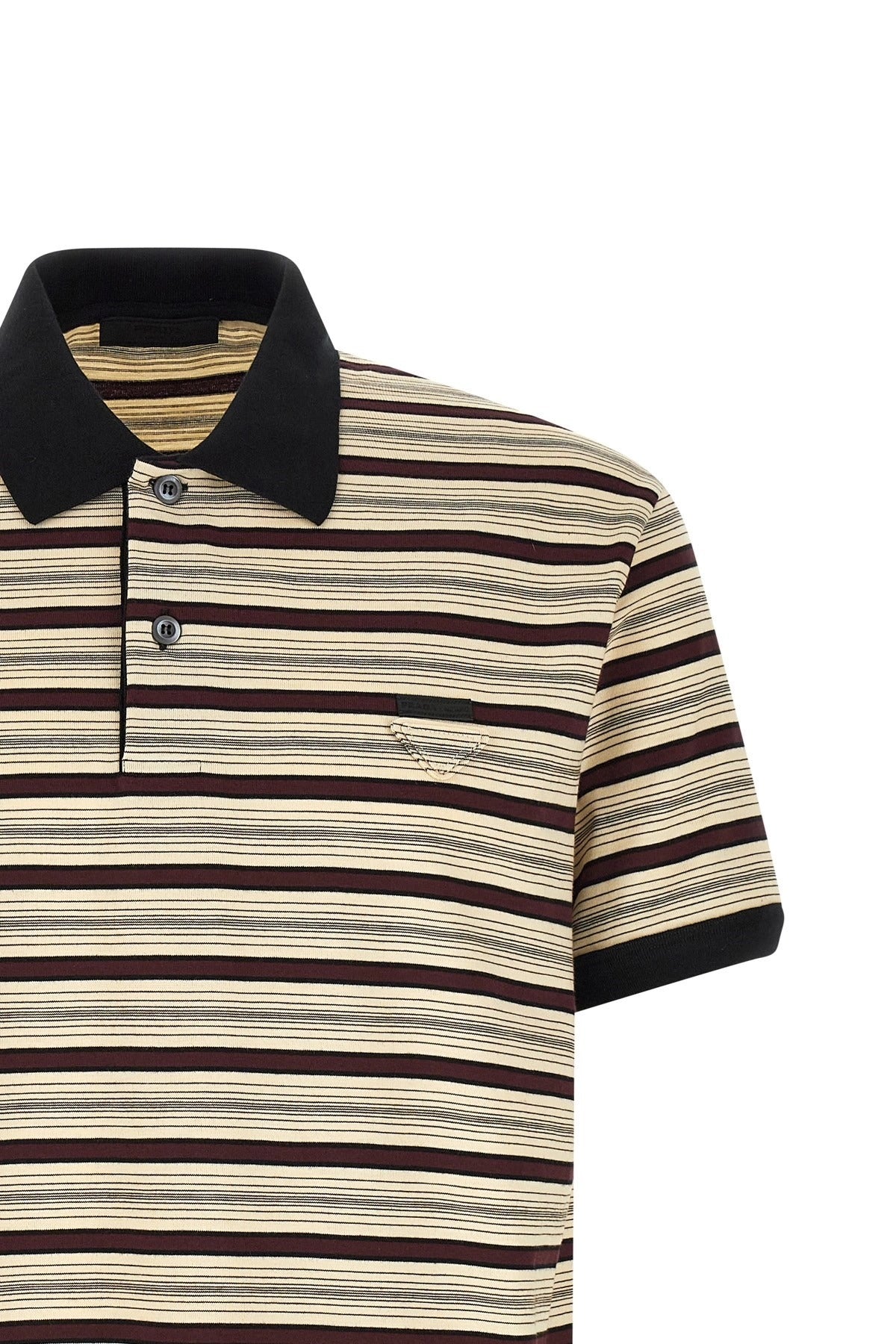 Prada Striped Cotton Polo Shirt