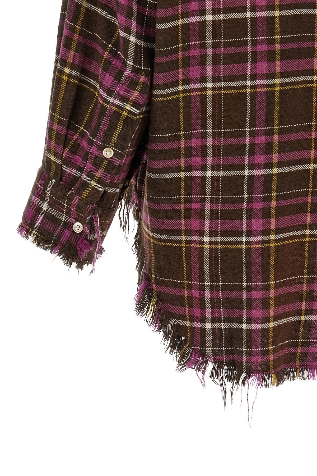 R13 Fringed Tartan Shirt