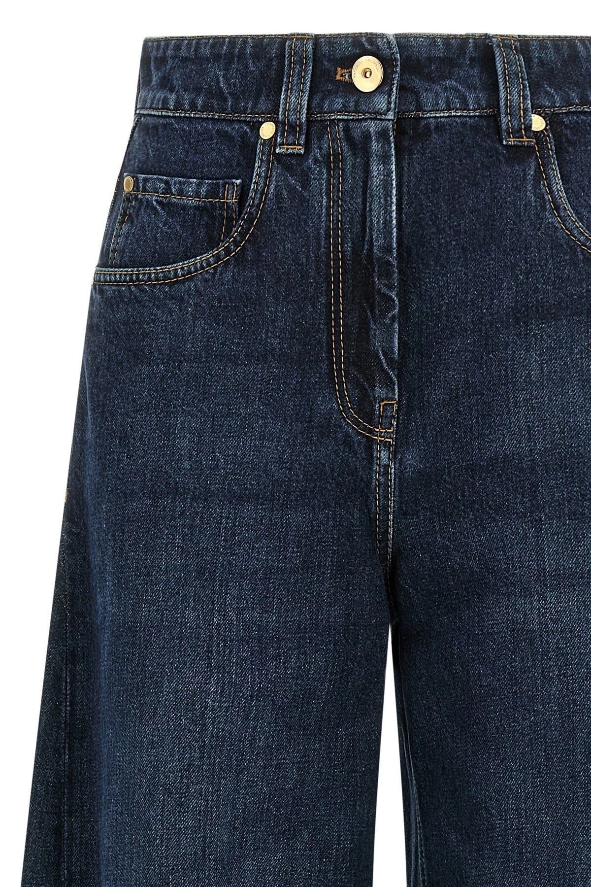 Brunello Cucinelli Wide Barrel Full-Length Jeans