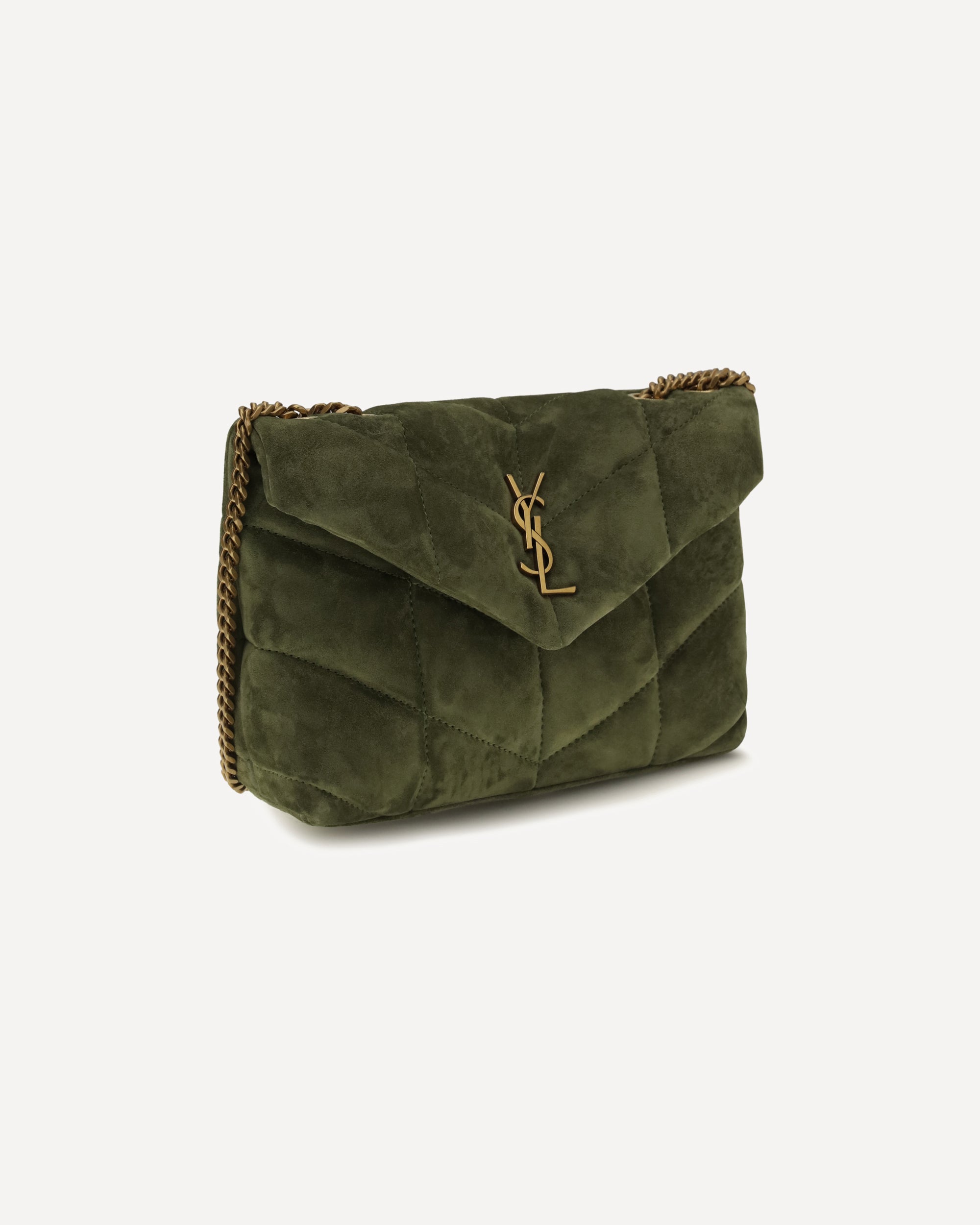 Saint Laurent Loulou Puffer Toy Suede Bag