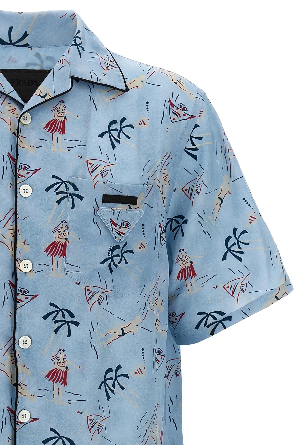 Prada Hawaii Print Bowling Shirt
