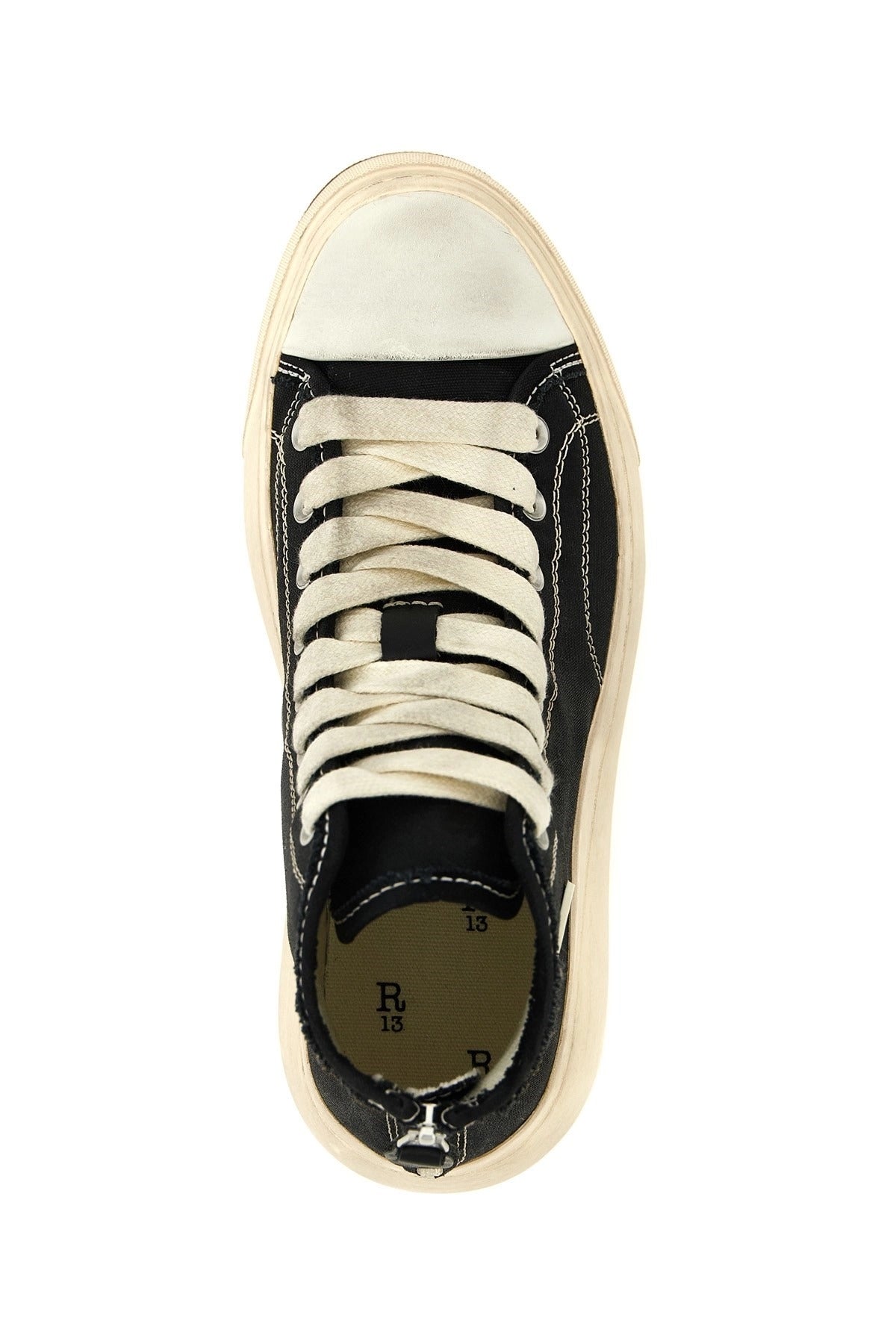 R13 Black Hi Top Sneakers