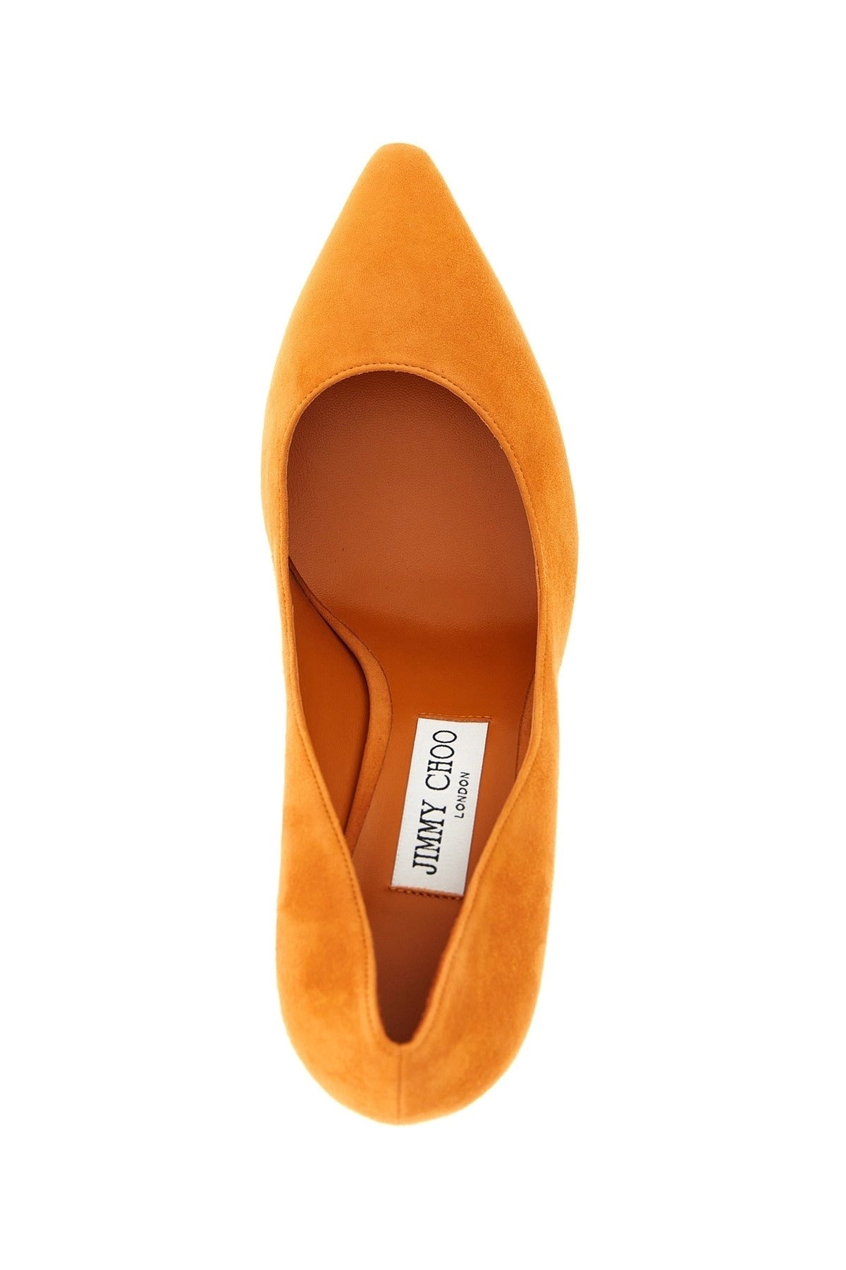Jimmy Choo Romy Orange Suede أحذية بكعب عالٍ