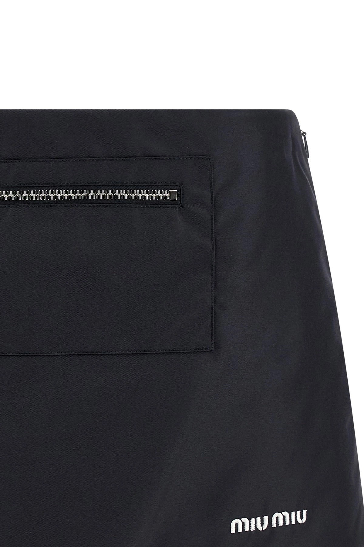 Miu Miu Padded Nylon Fleece Mini Skirt