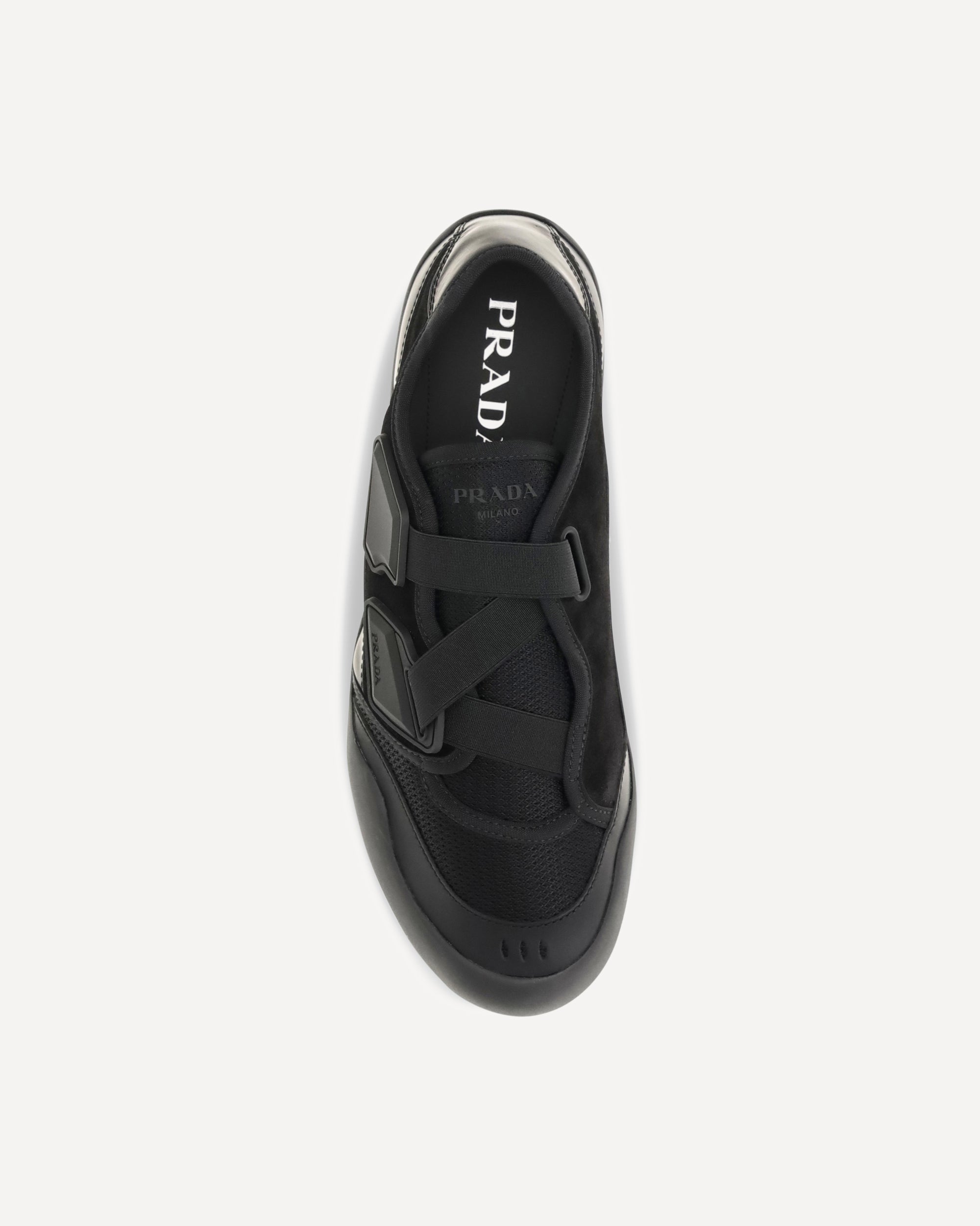 Prada Speedrock Leather Mesh Sneakers