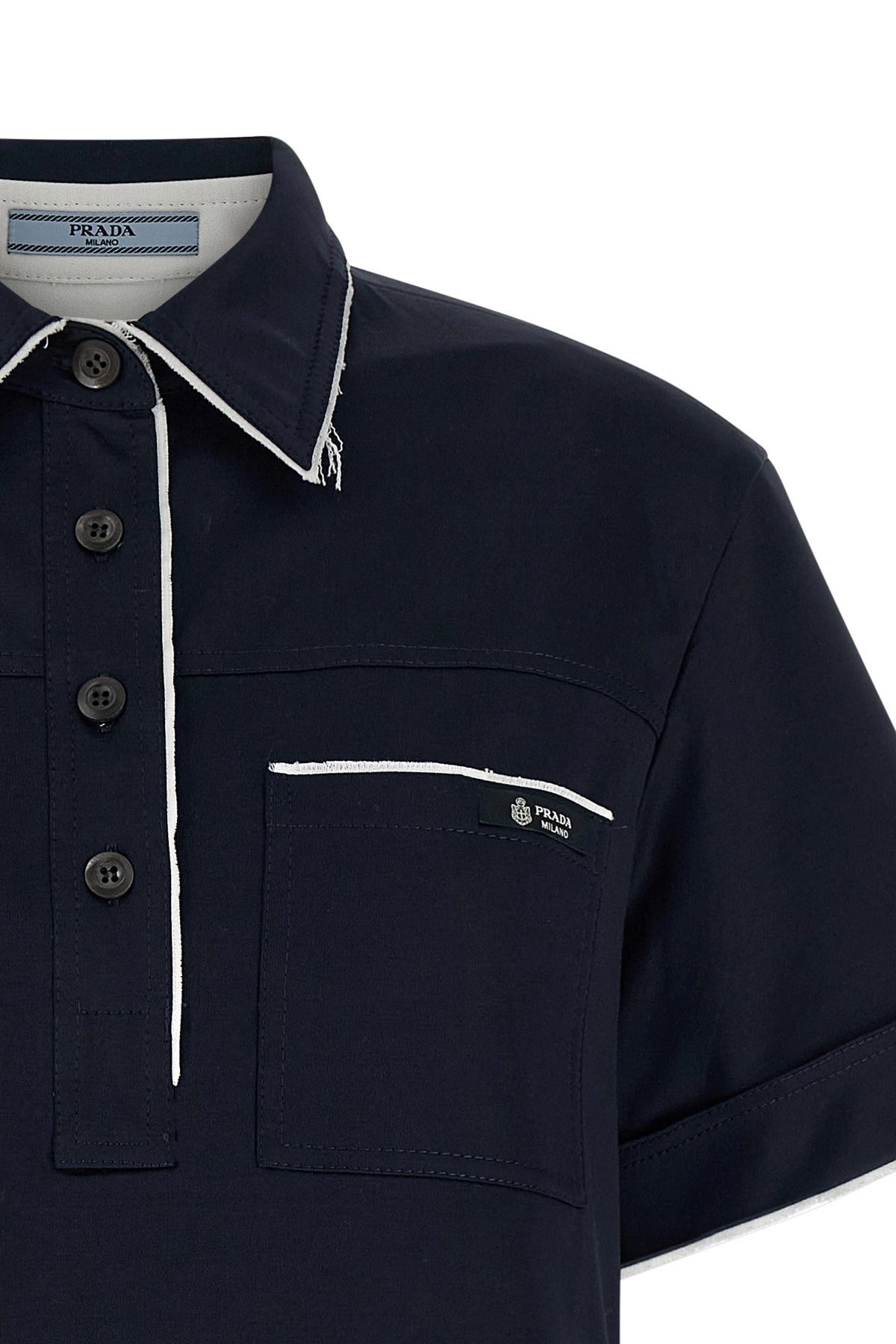 Prada Double-Layer Polo Shirt