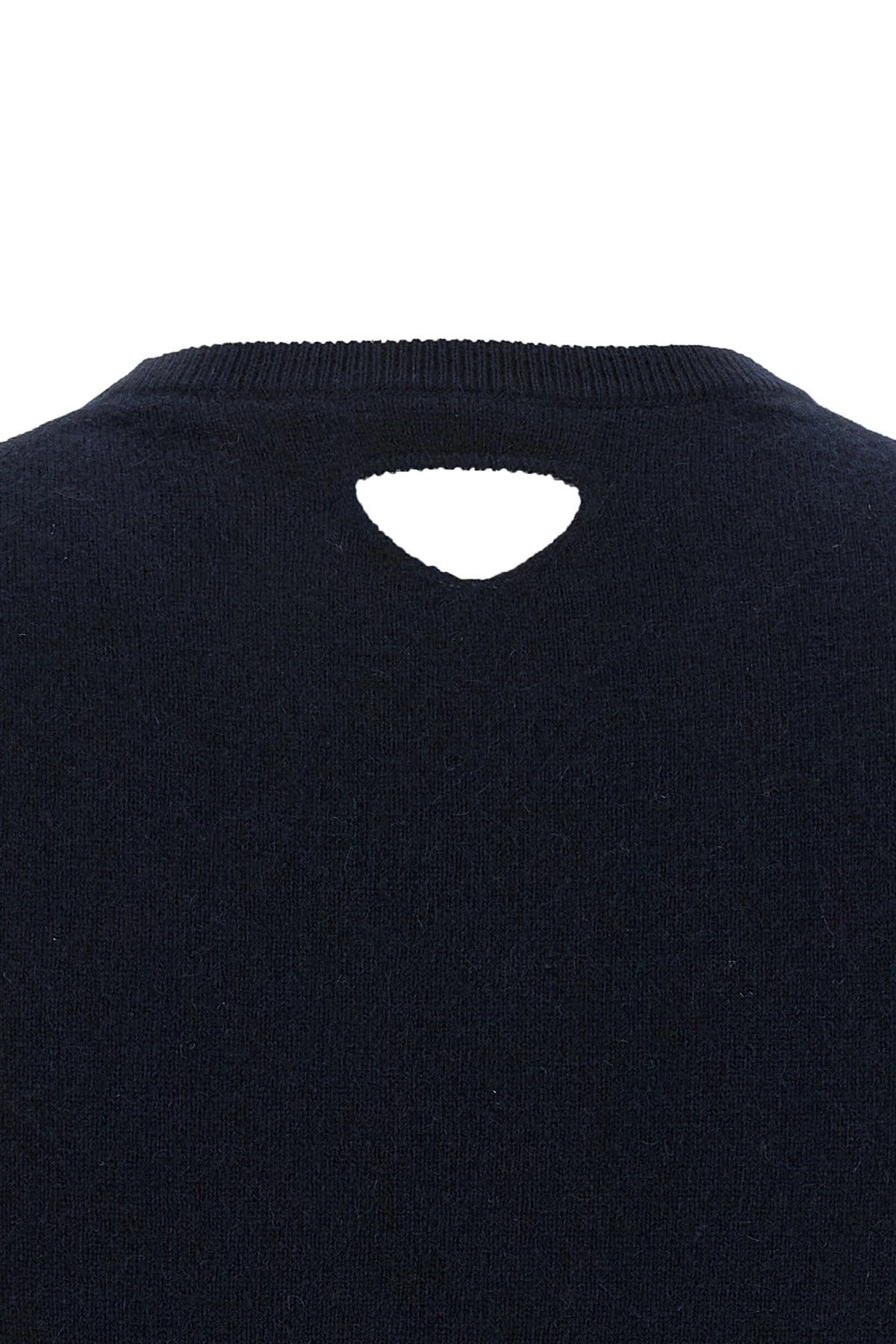 Prada Cut-Out Logo Cashmere Sweater