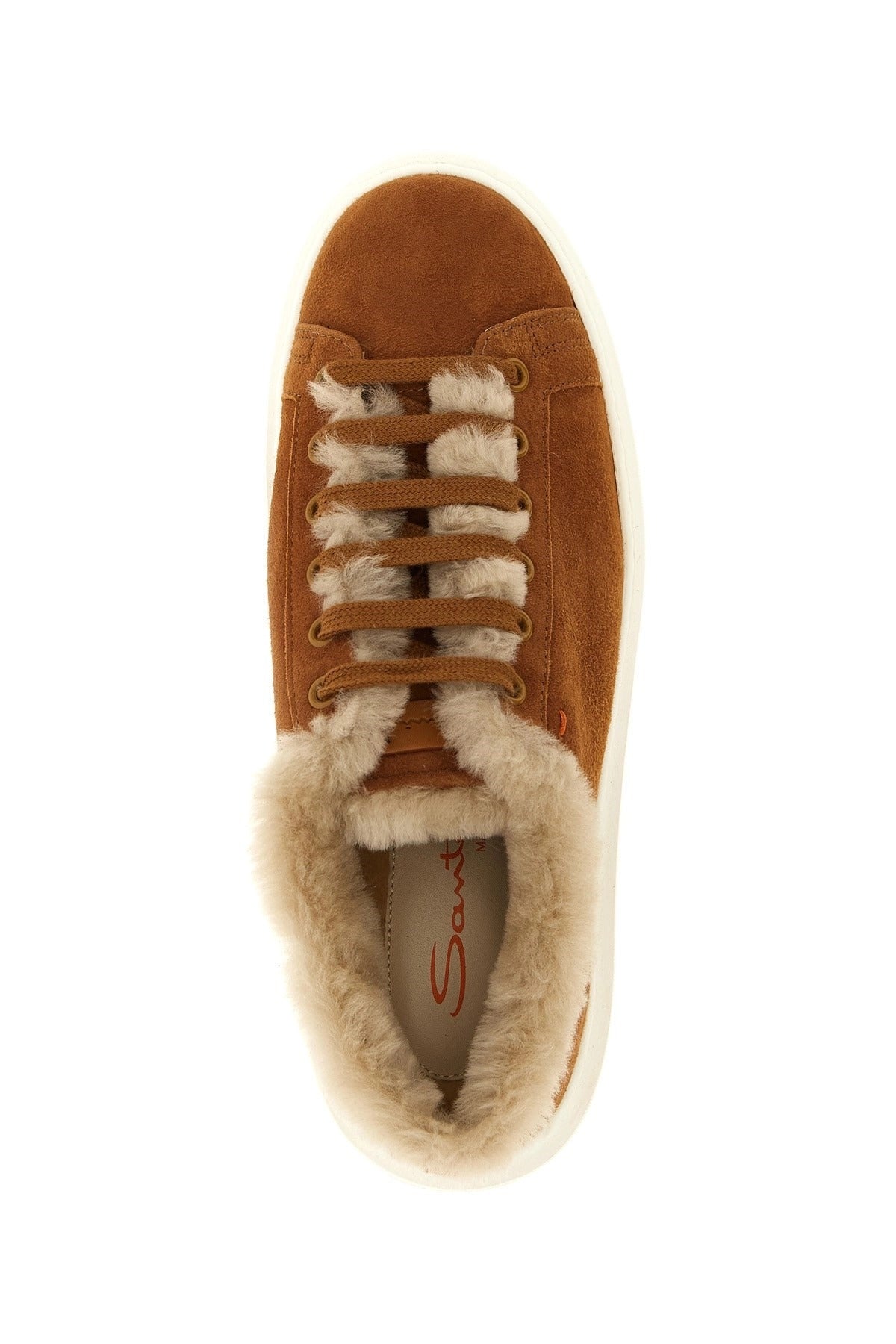 Santoni Cleanmount Shearling Sneakers