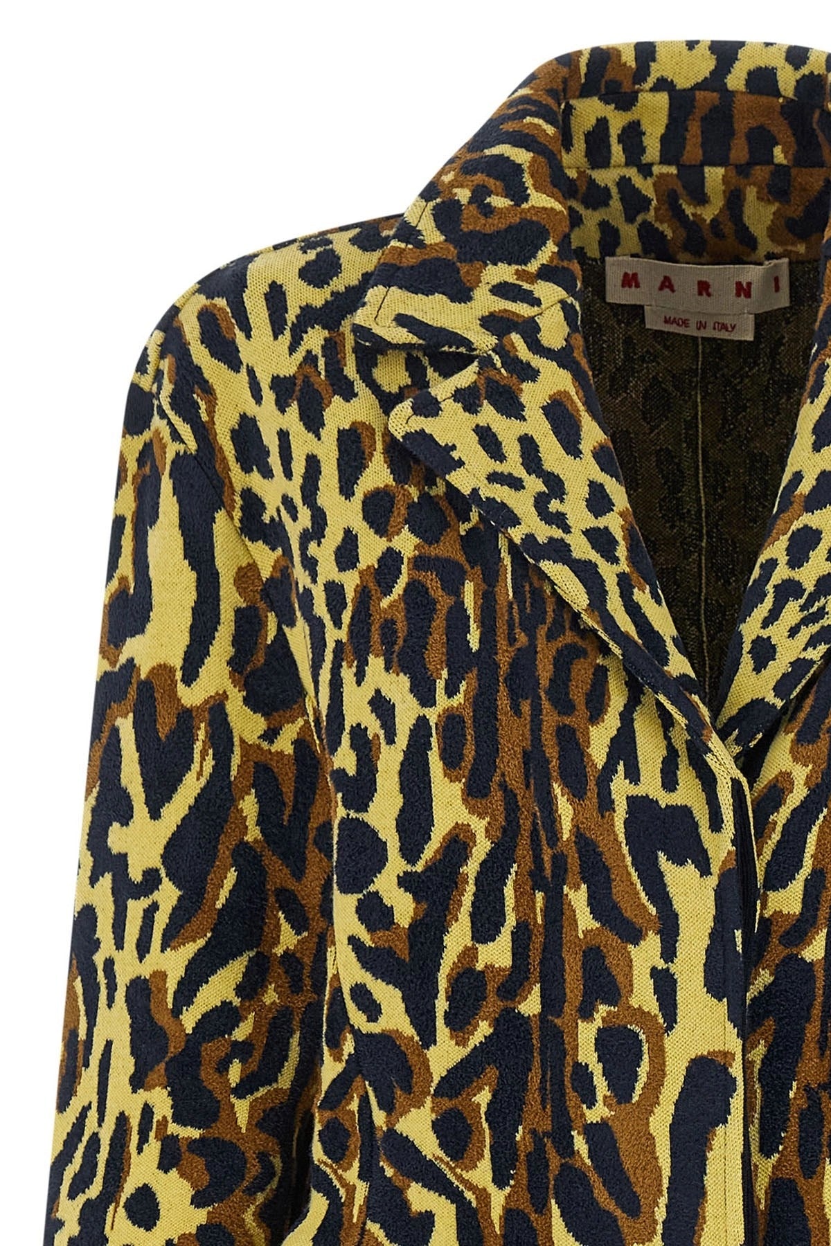 Marni Animalier Jacquard Wool Coat