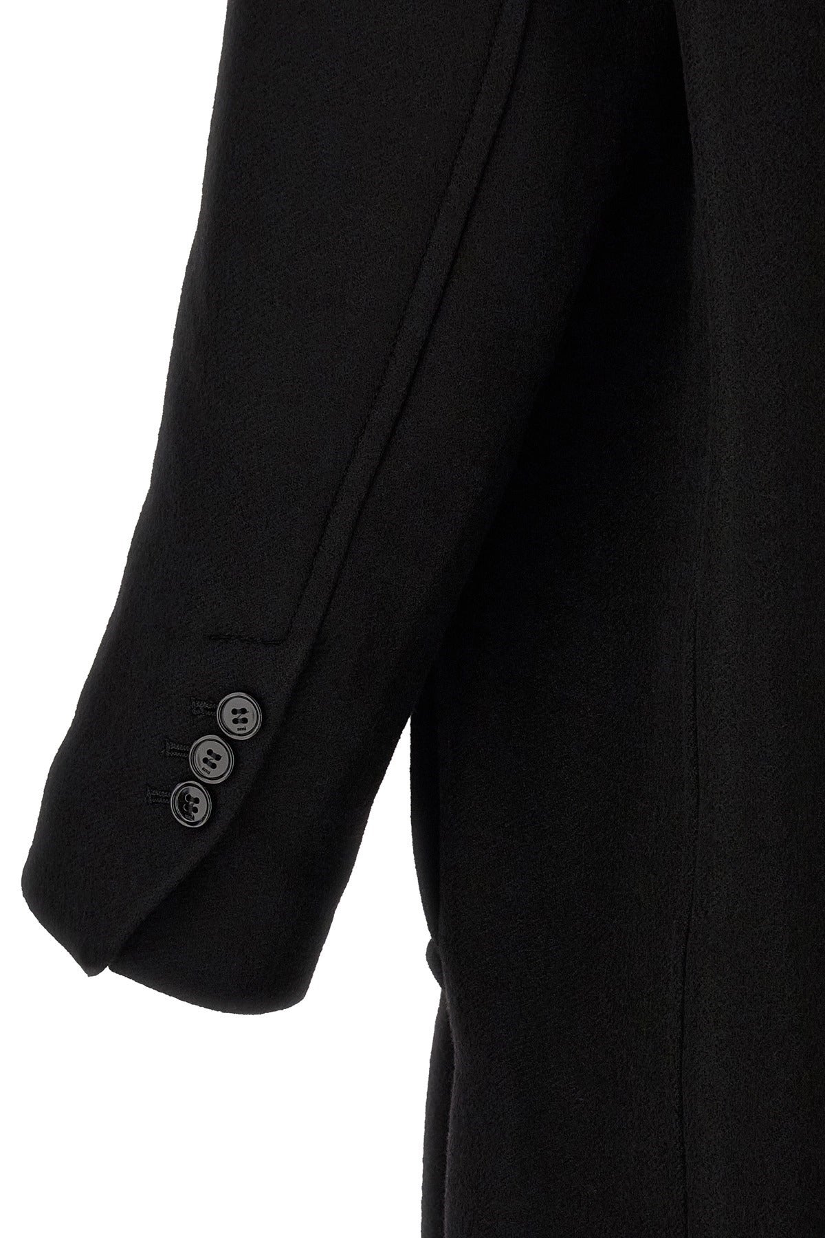 Ami Paris Double-Breasted Wool Gabardine Coat