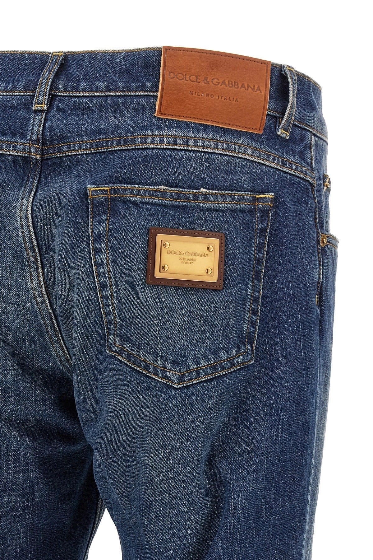 Dolce & Gabbana Logo Plaque Straight-Leg Jeans
