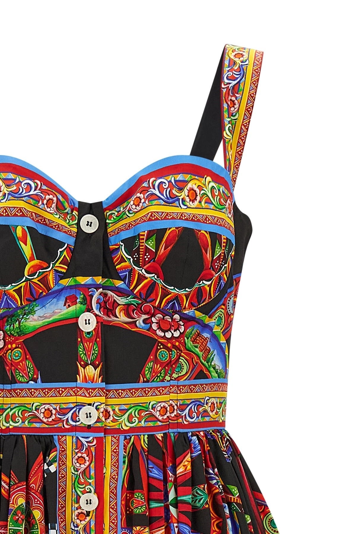 Dolce & Gabbana Carretto Print Midi Dress
