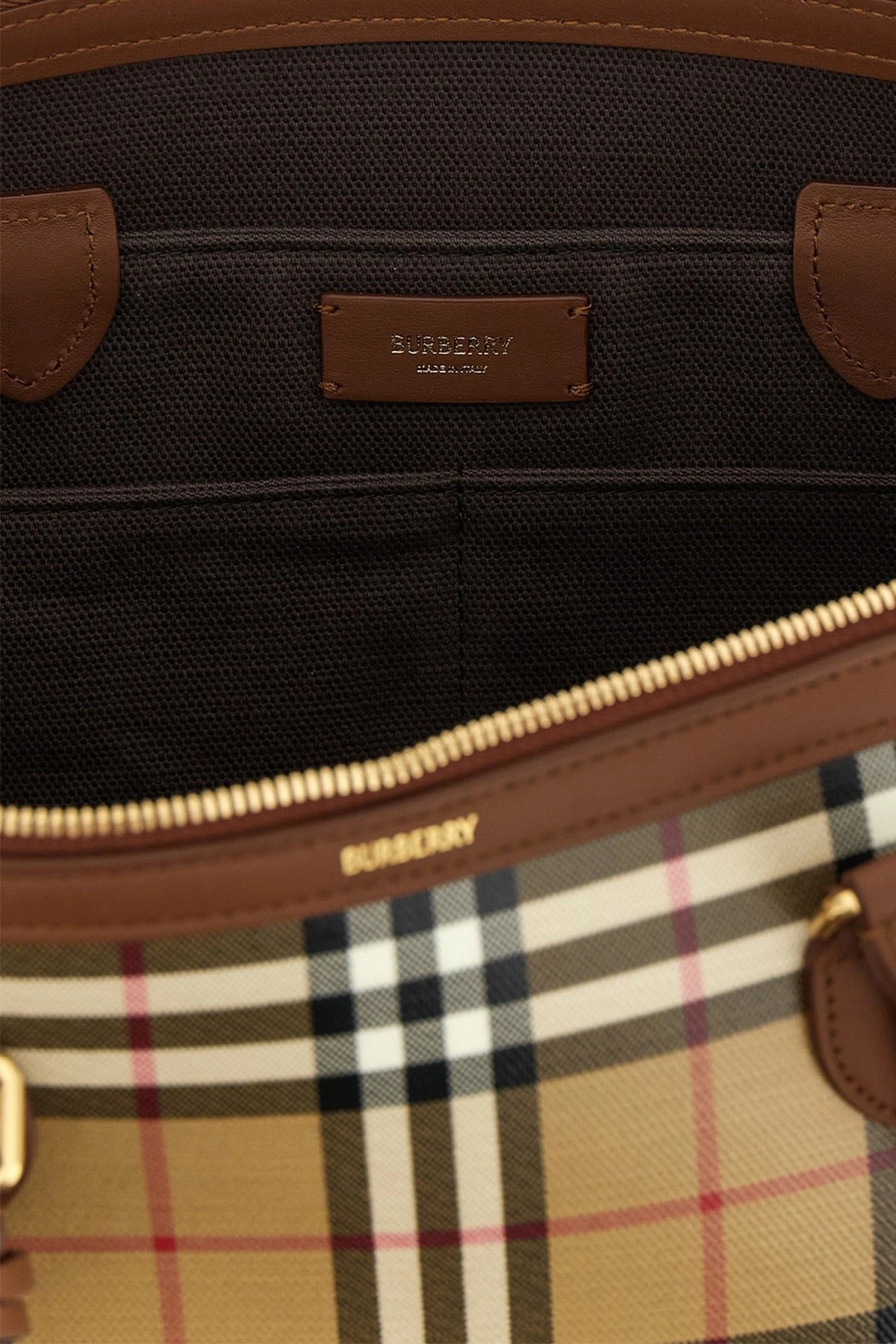 Burberry Small Check Shopping Bag