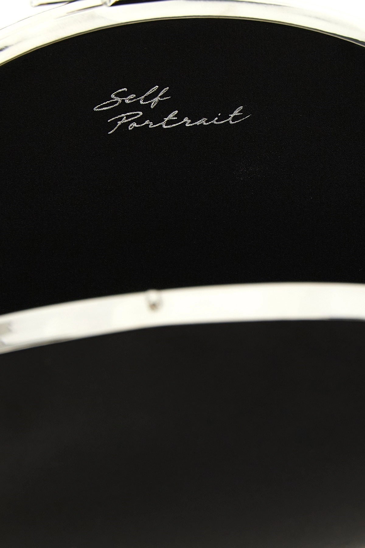 Self-Portrait Pochette Oval Satin de
