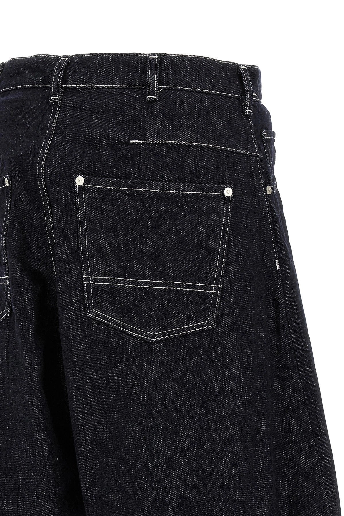 Comme Des Garçons Contrast Stitching Balloon spijkerbroek