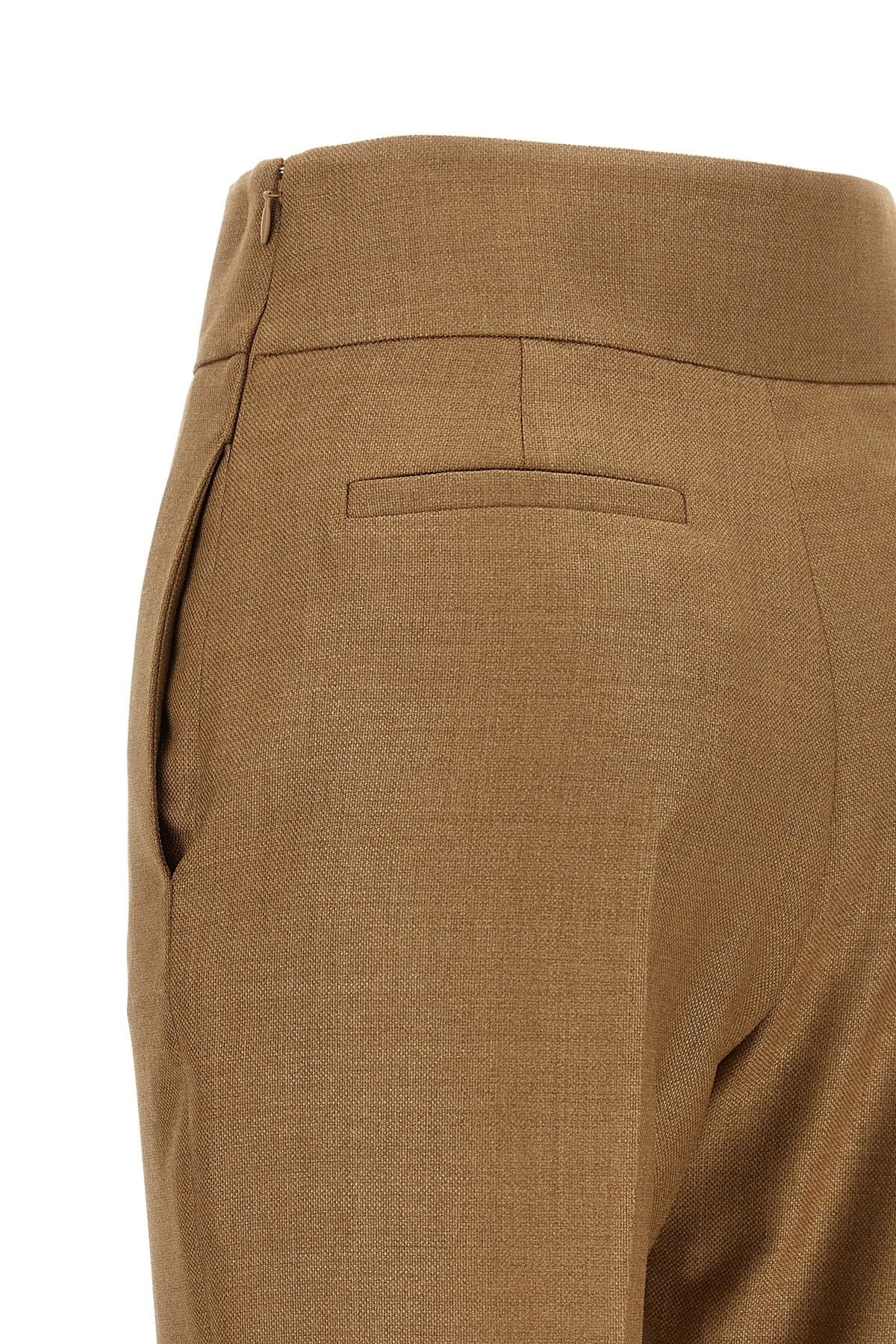 Valentino Garavani Textured 실크 울 팬츠