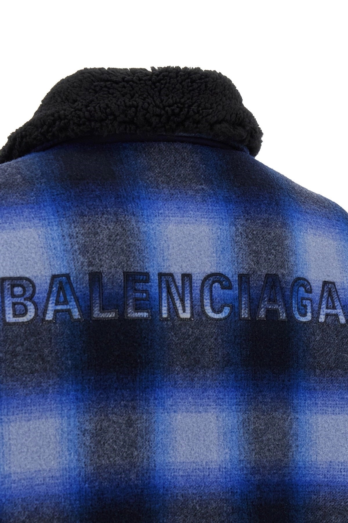 Balenciaga Checked Flannel Bomber Jacket