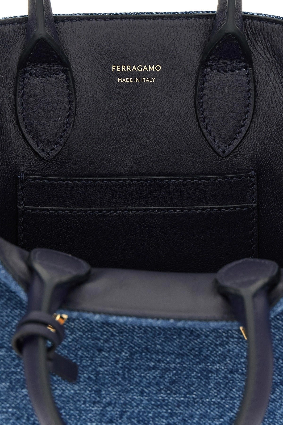 Ferragamo Hug Xs Blue Denim Handbag
