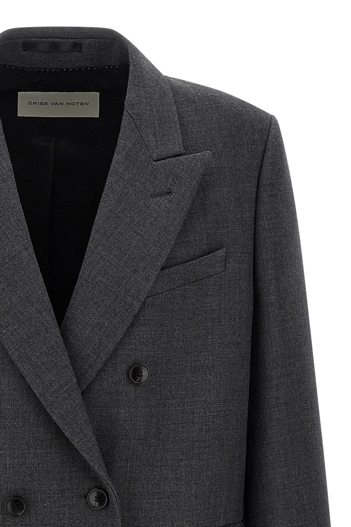Dries Van Noten Double-Breasted Wool Coat