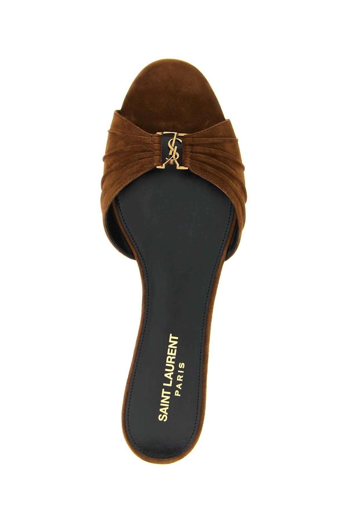 Saint Laurent Babylone Brown Suede Mules