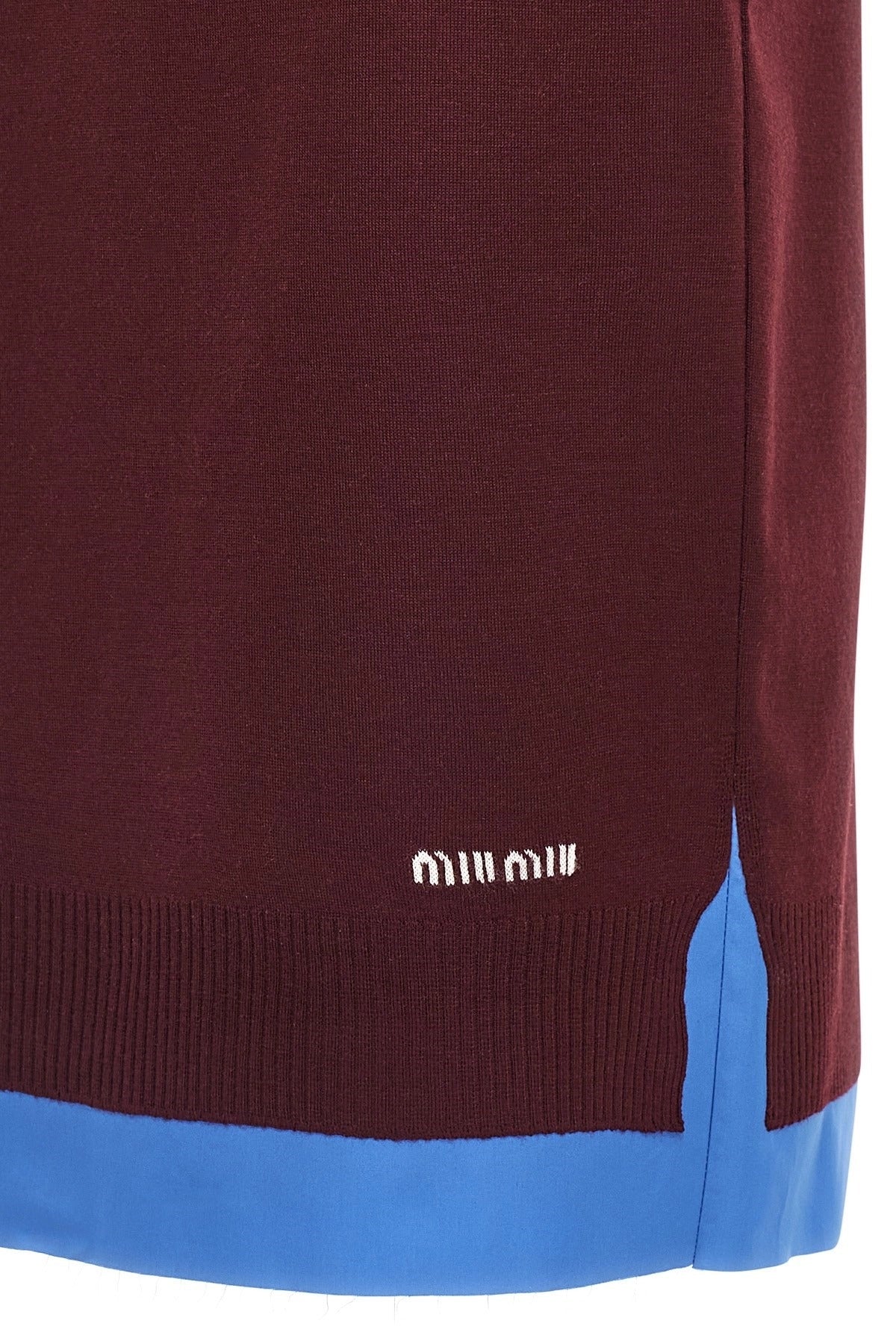 Miu Miu Double Layer Virgin Wool Skirt