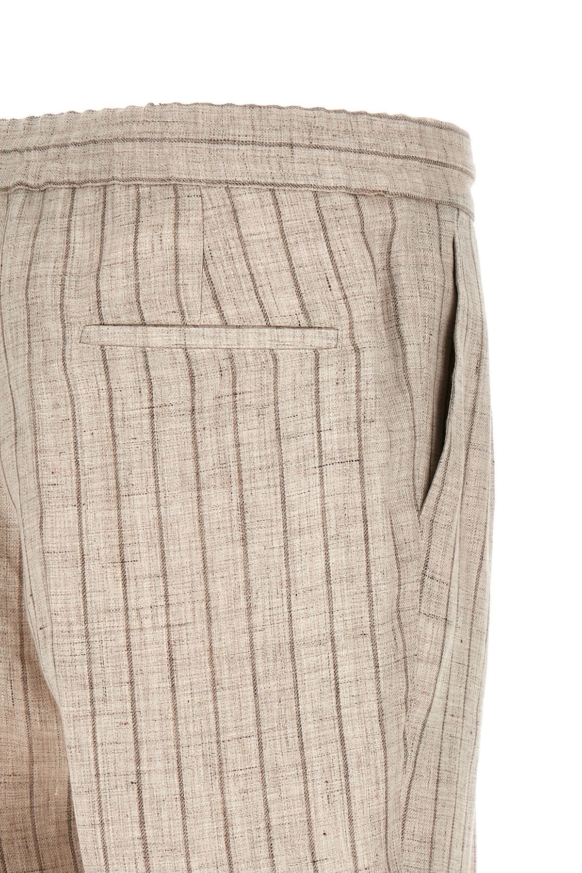 Brunello Cucinelli Striped Linen Trousers