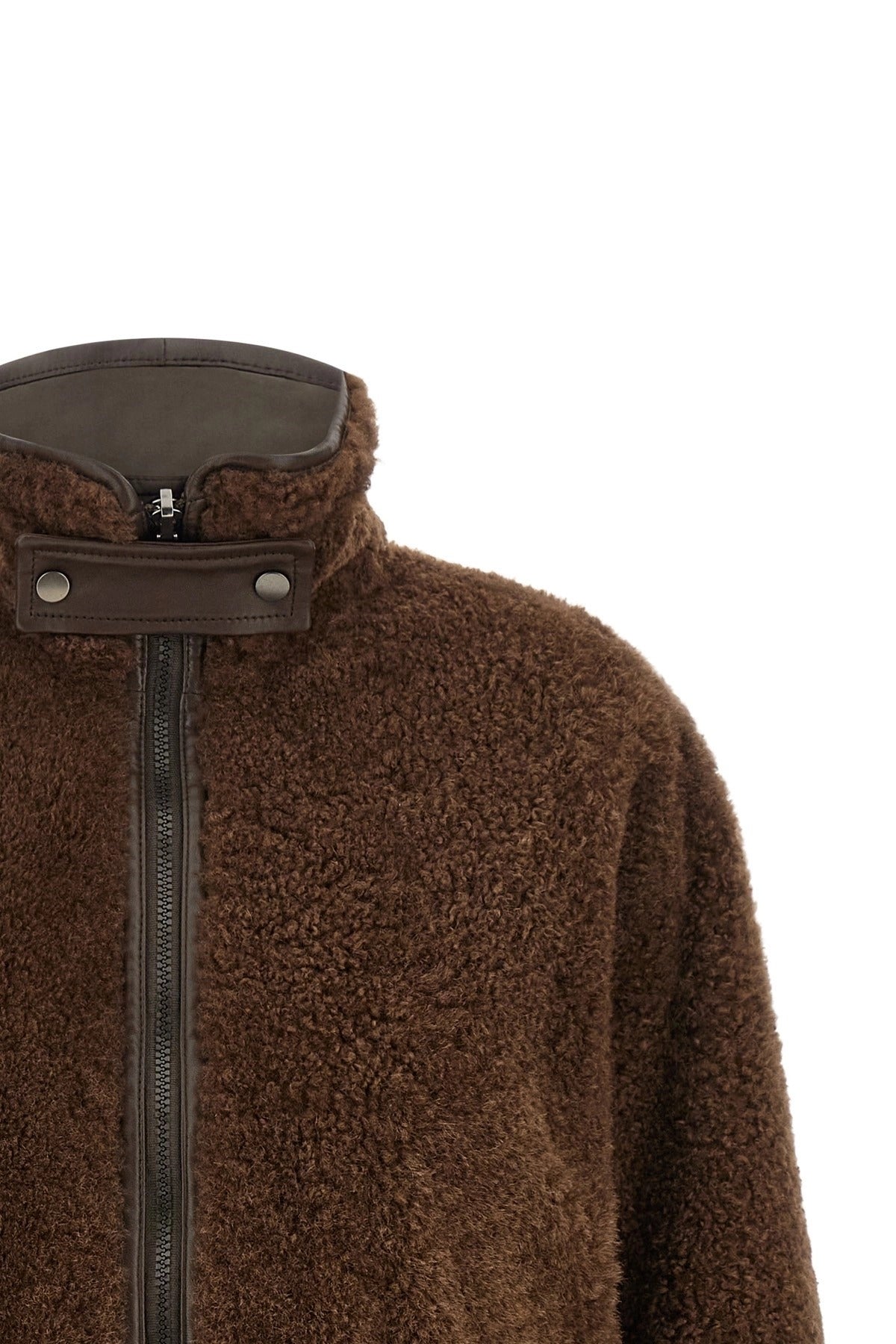 Brunello Cucinelli Fuzzy Reversible Shearling Jacket