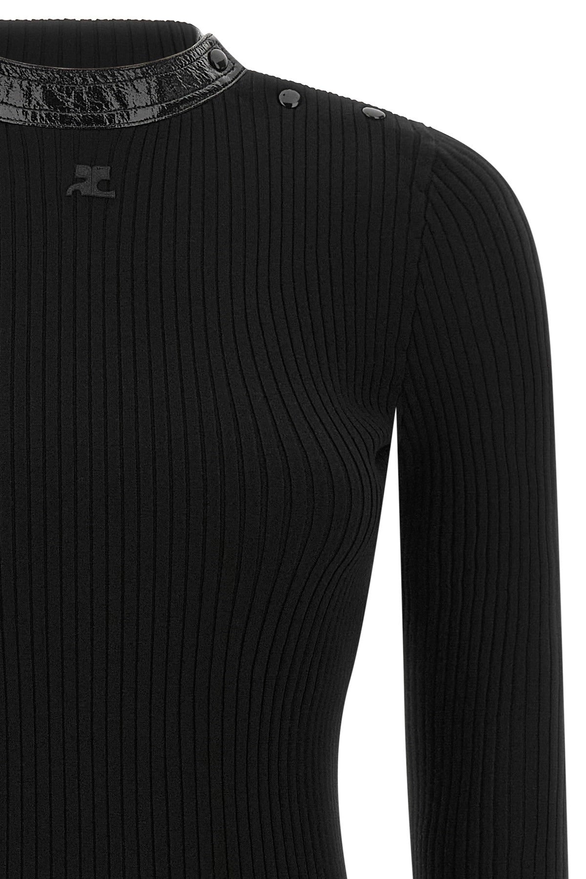 Courrèges Vinyl Collar Sweater