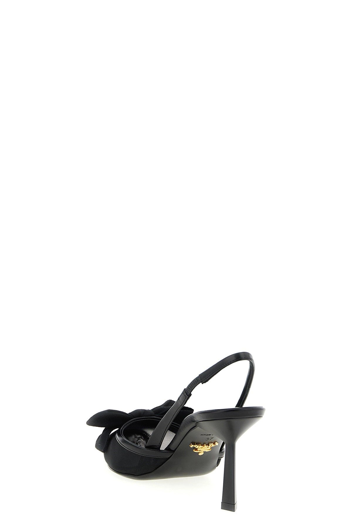 Prada Mesh Slingback With Bow