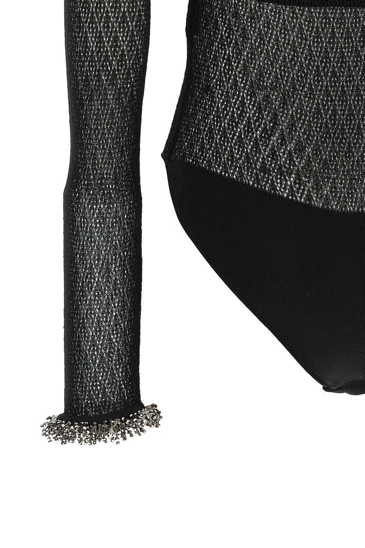 Self-Portrait Openwork Knitted Bodysuit