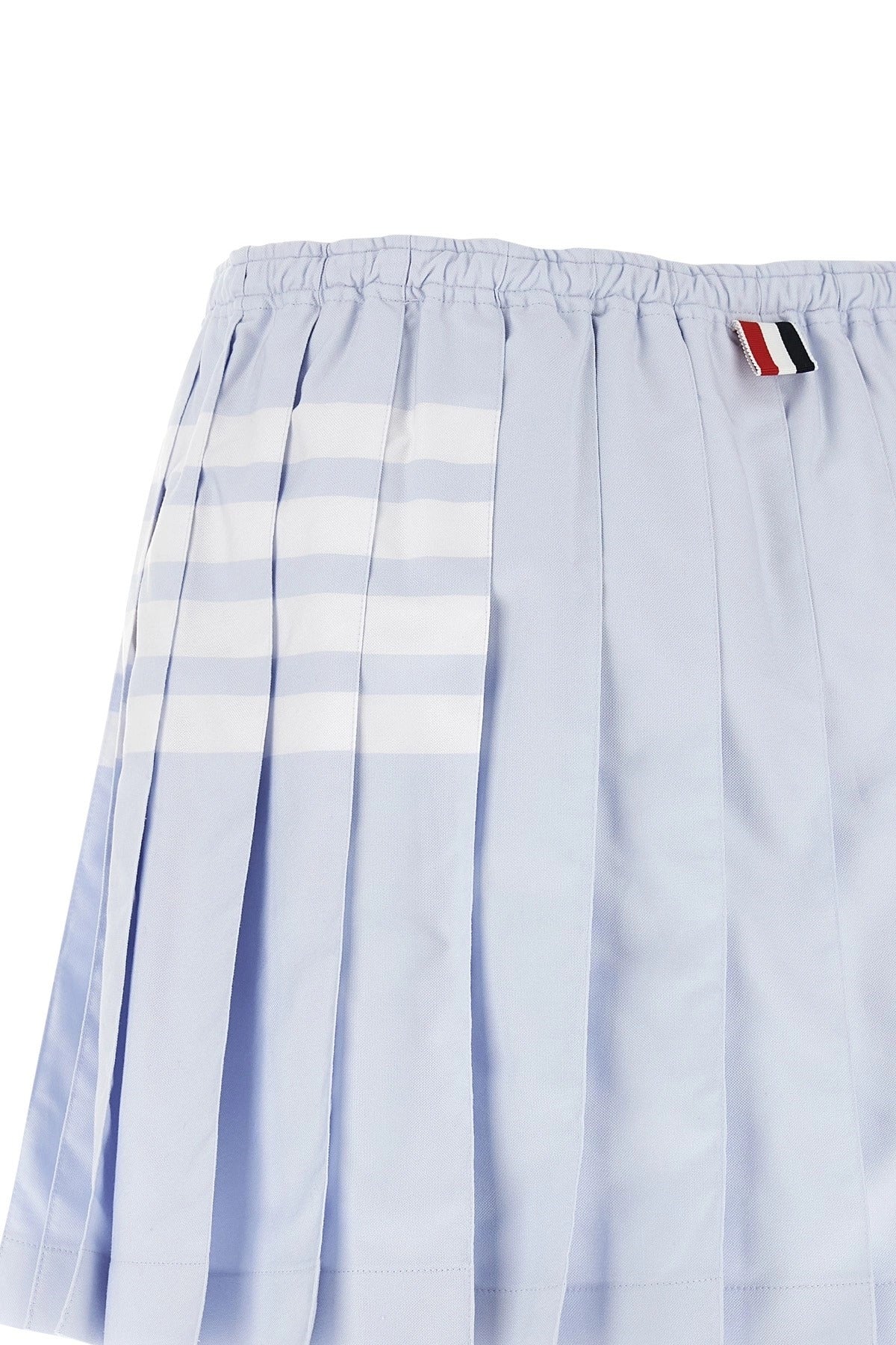 Thom Browne 4-Bar Oxford Pleated Mini Skirt