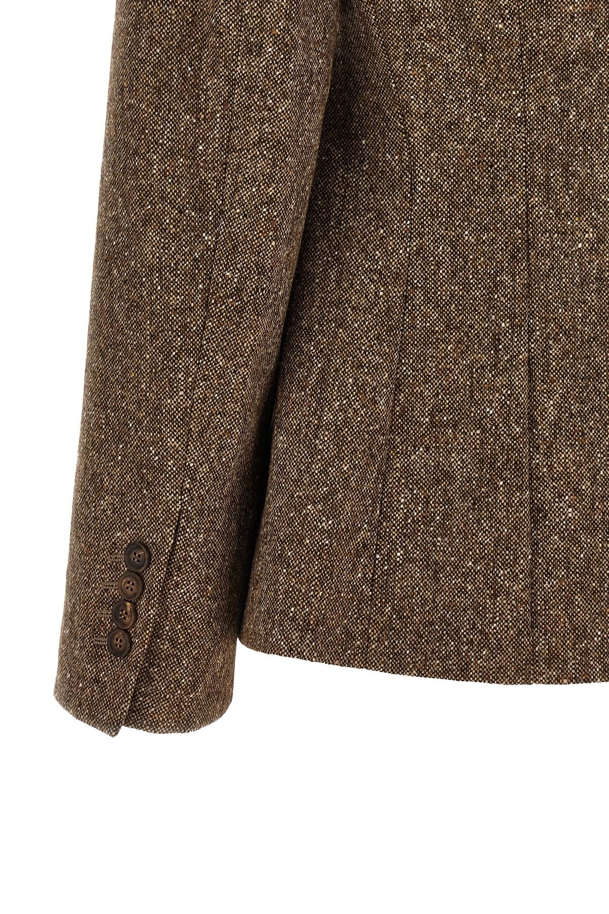 Brunello Cucinelli Donegal Wool Double-Breasted Blazer