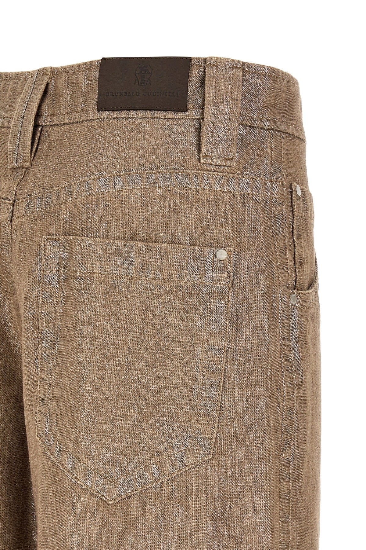 Brunello Cucinelli Baggy Lamé Jeans