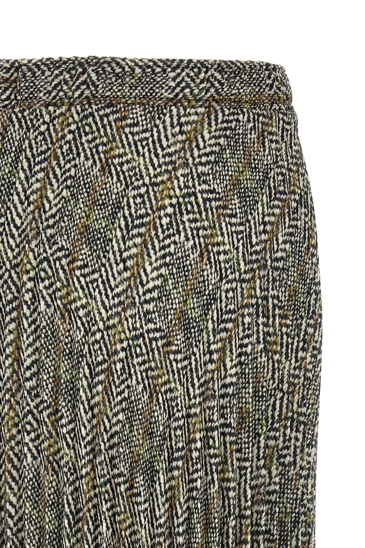 Ermanno Scervino Pleated Skirt With Lace Hem