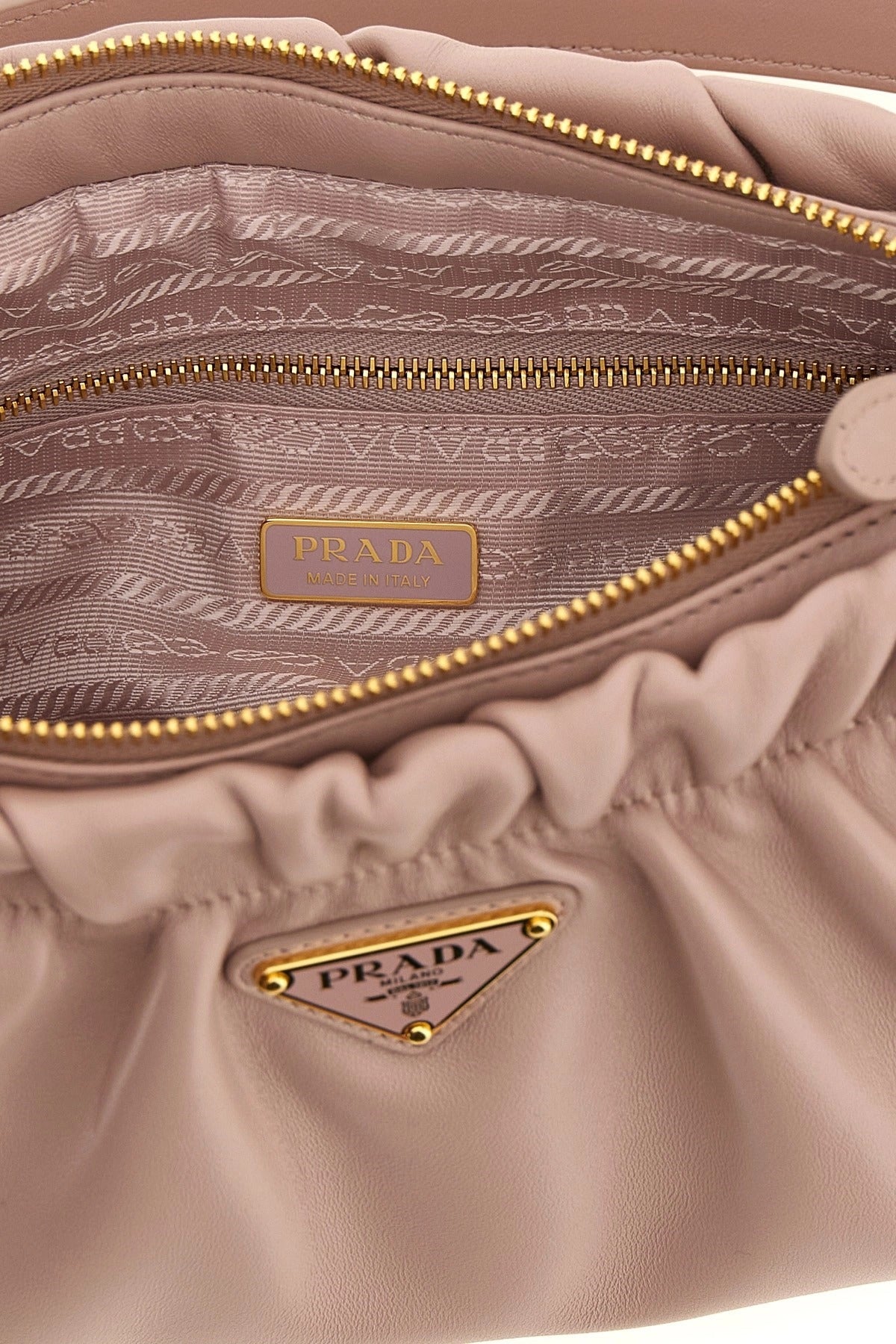 Prada Curled Leather Shoulder Bag