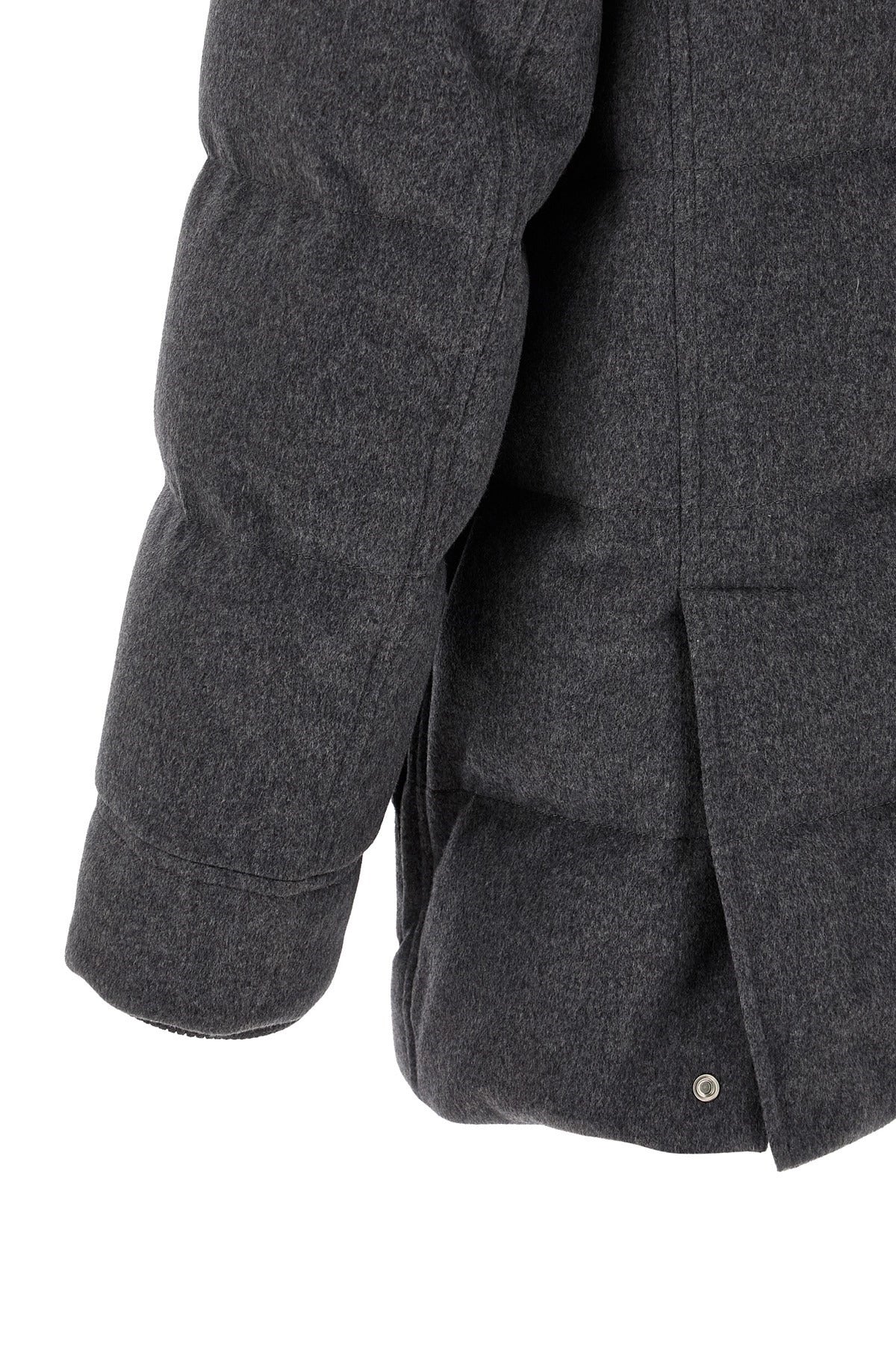 Brunello Cucinelli Membrane Flannel Parka in Lana
