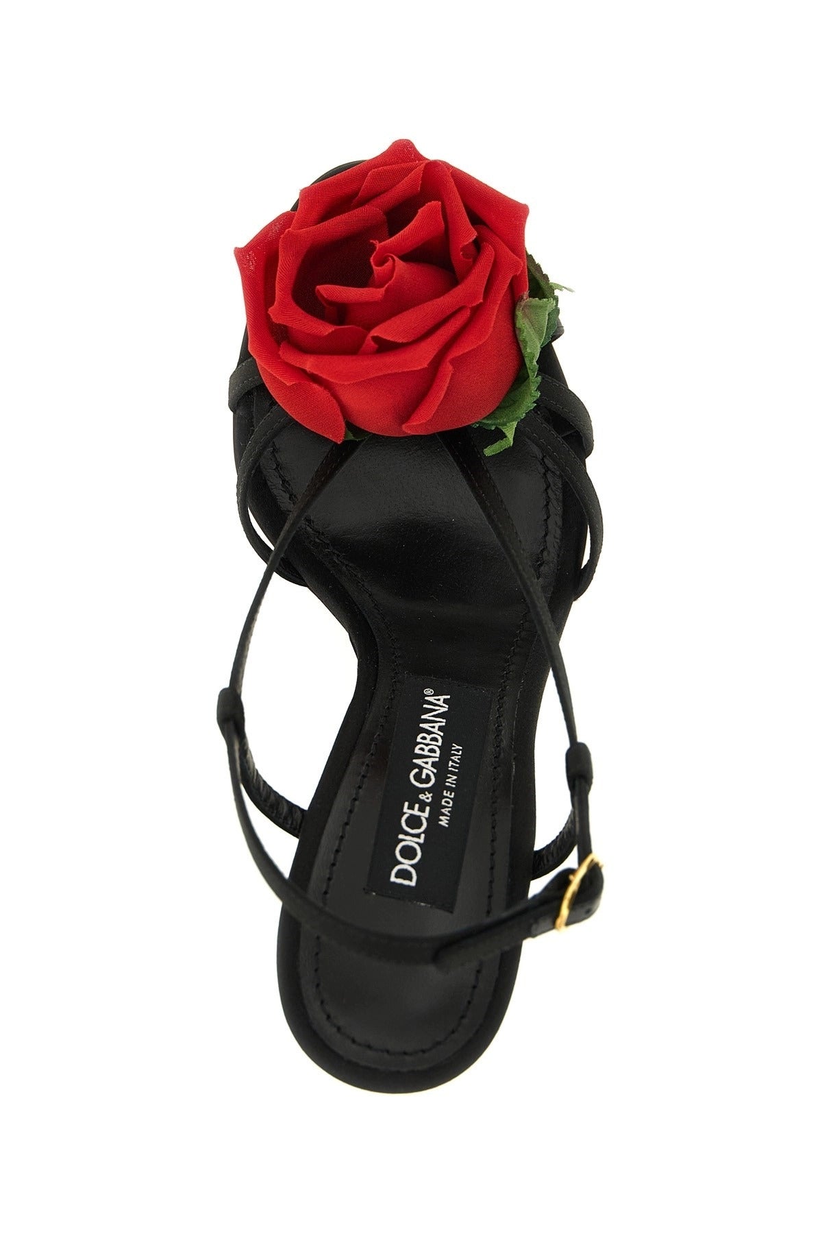 Dolce & Gabbana Satin Sandals With Flower
